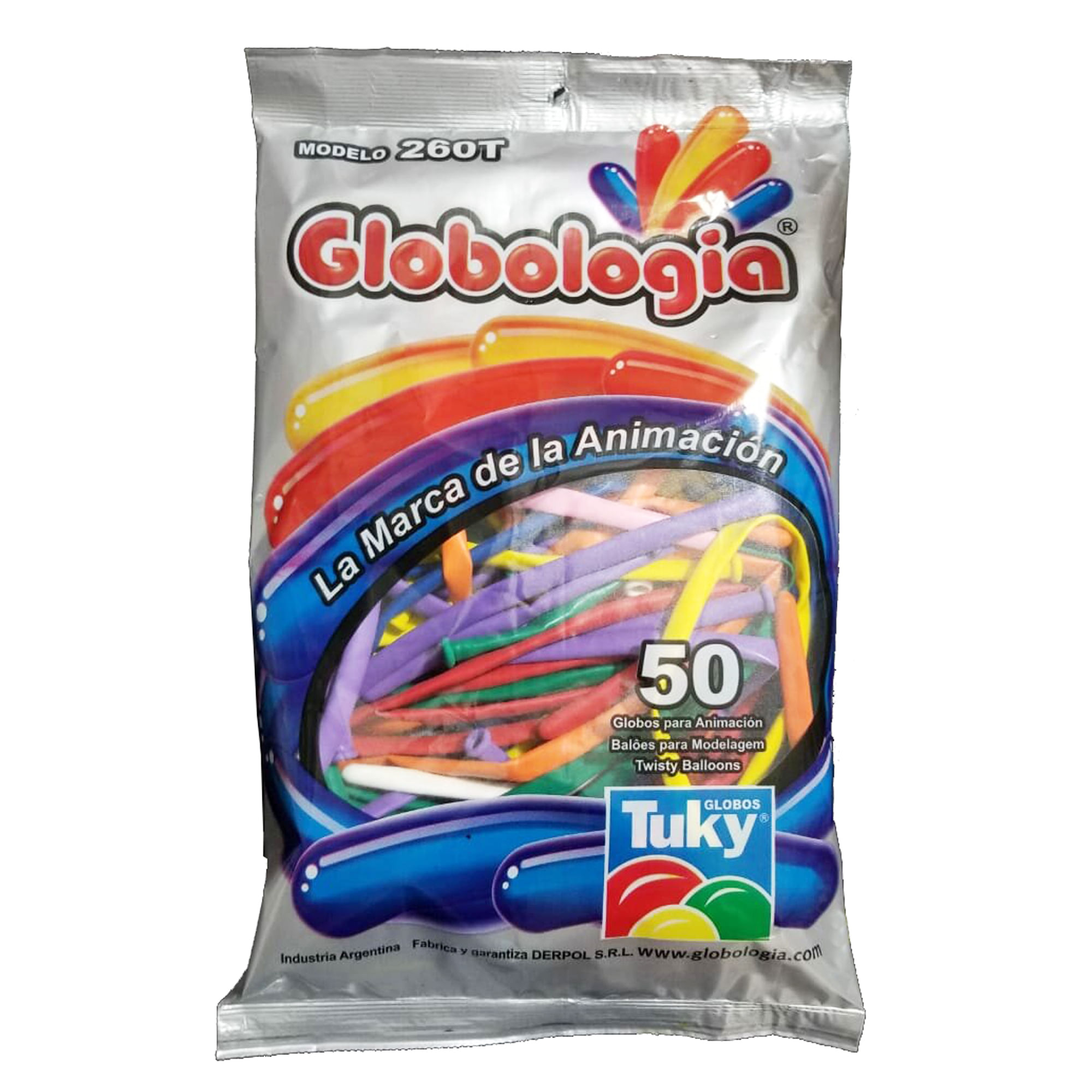 Globos largos Globologia multicolor 50 u. - Carrefour