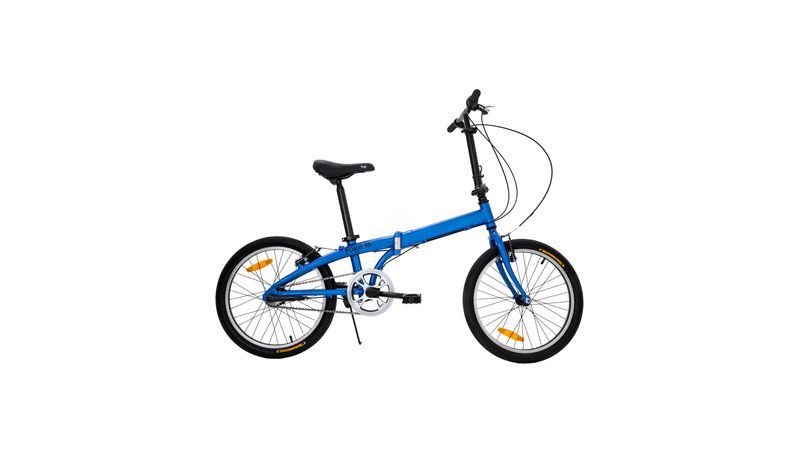Bicicleta plegable aluminio celeste Carrefour