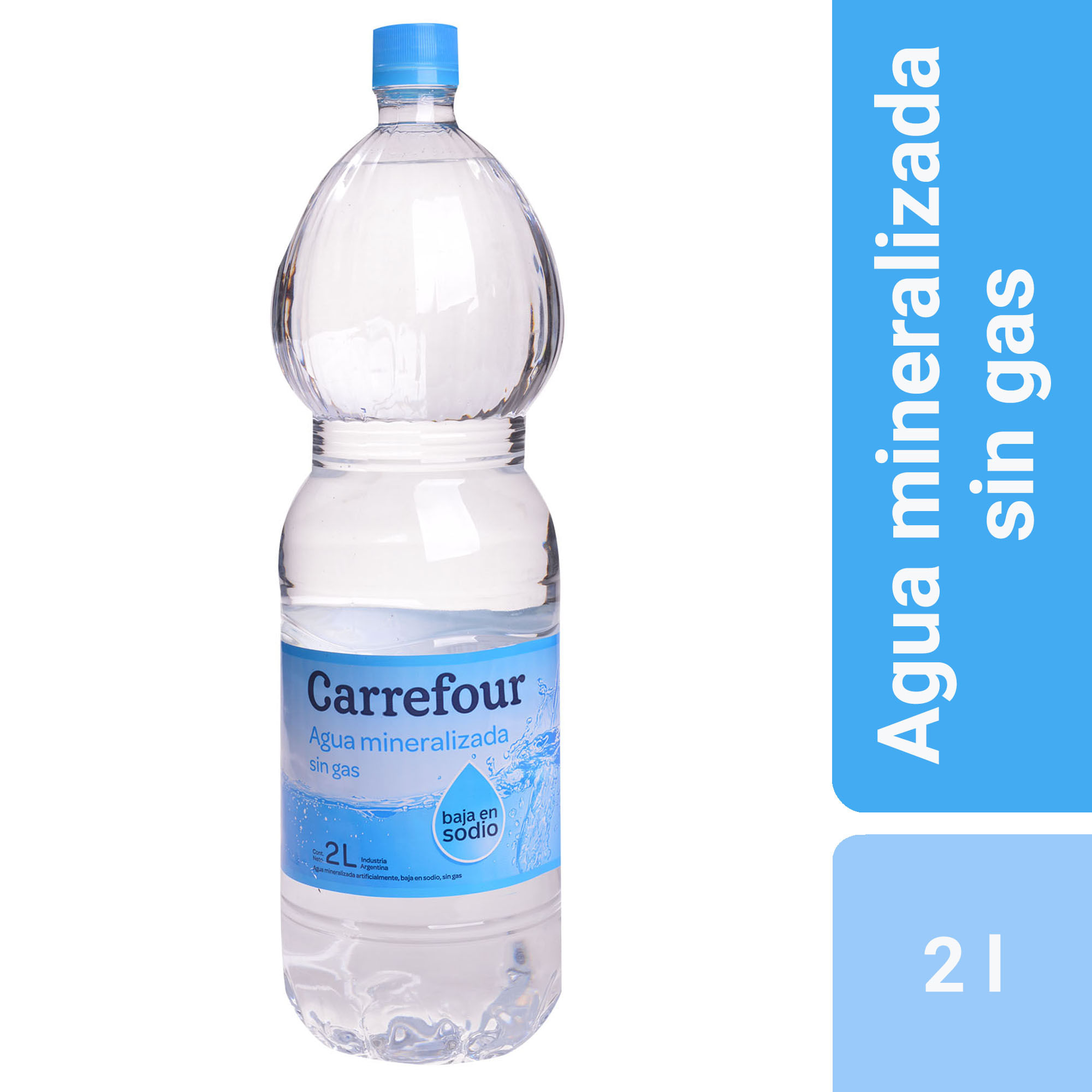 Agua mineralizada sin Carrefour bajo sodio 2 l. - Carrefour
