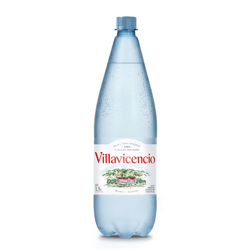 Agua mineral con gas Villavicencio 1.5 l. Carrefour