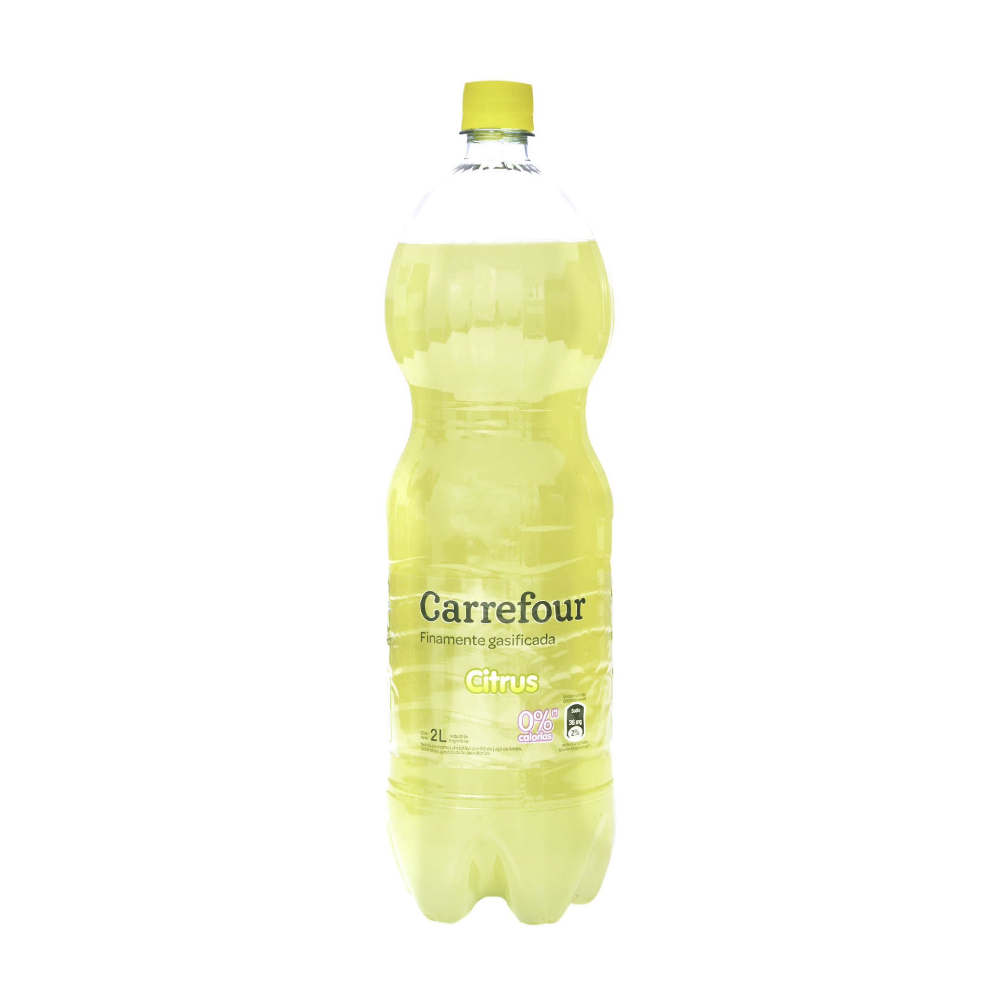 Agua saborizada con gas Carrefour citrus 2 l. Carrefour