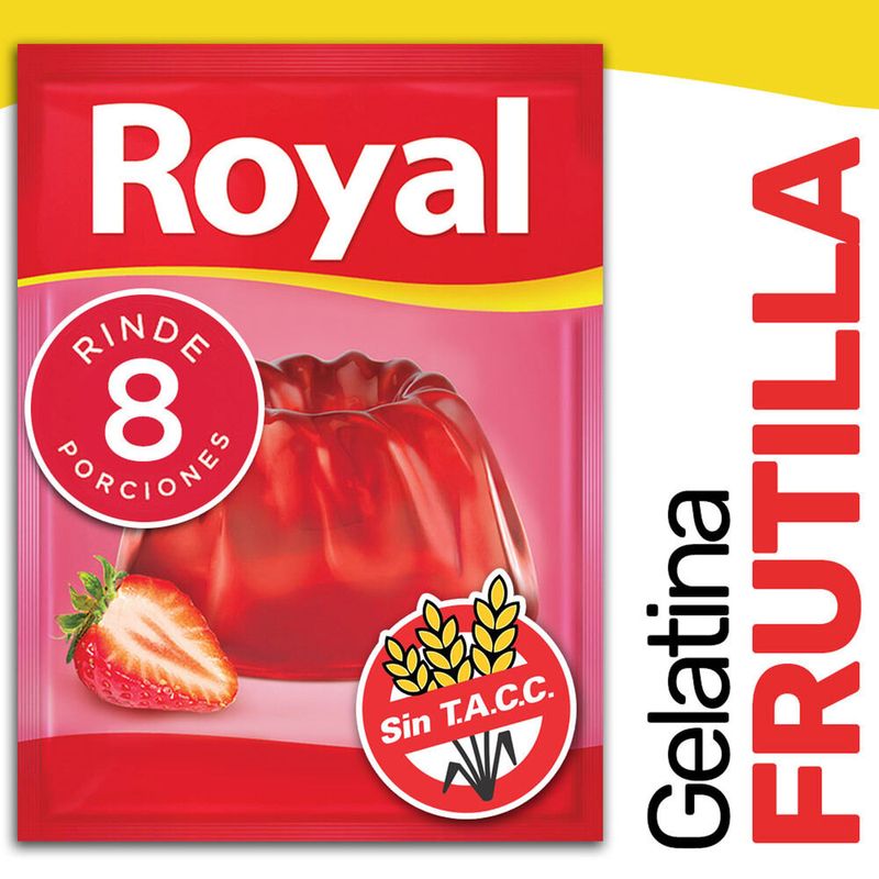 Gelatina en polvo Royal frutilla 40 g. Carrefour