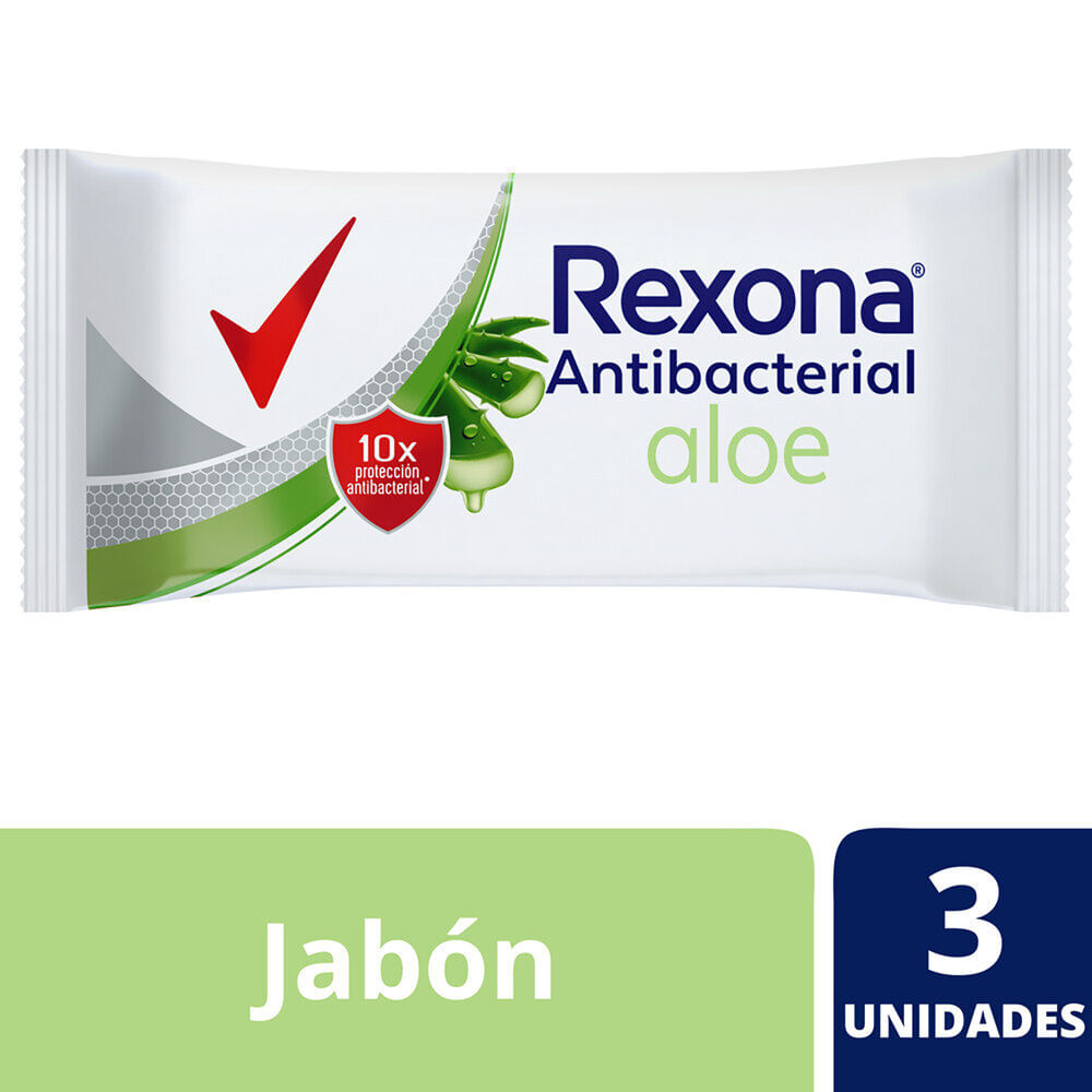 Jabón En Barra Rexona Antibacterial Con Aloe Vera 3x90 G Carrefour 9398