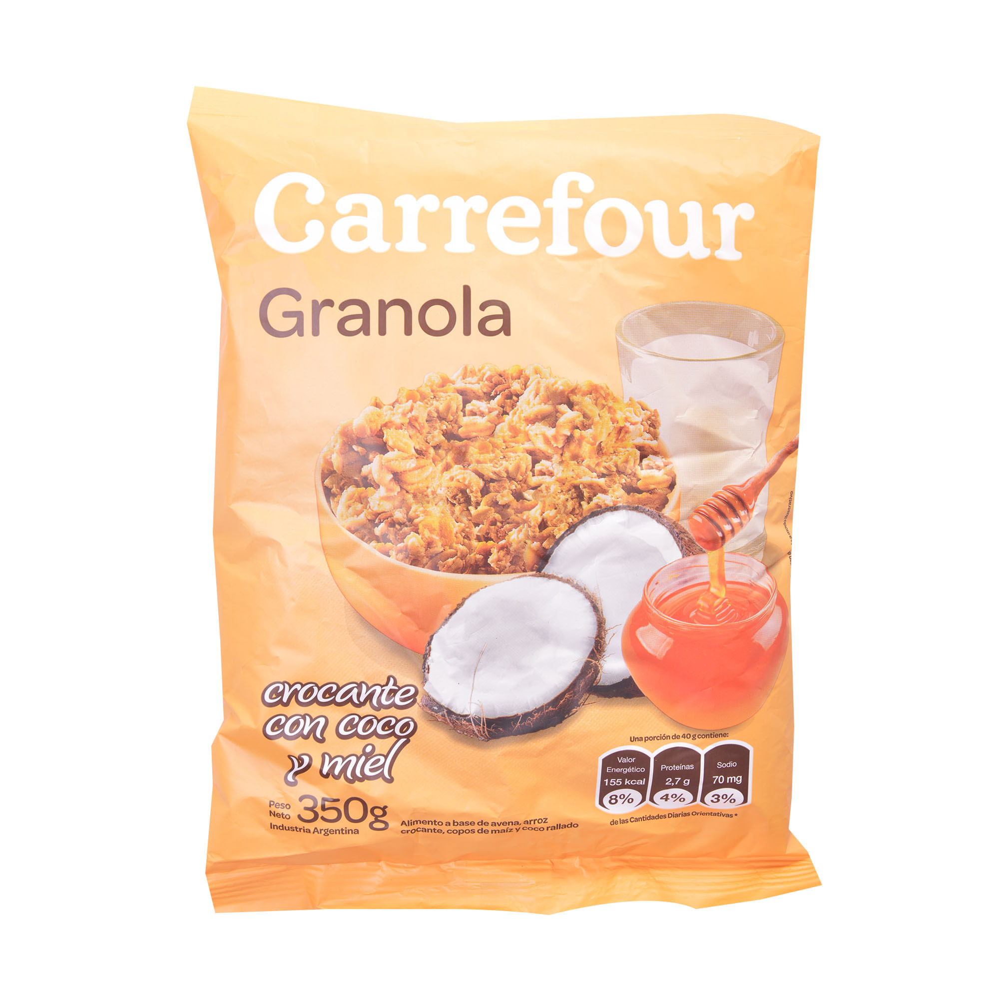Granola Carrefour con coco y miel 350 g. Carrefour