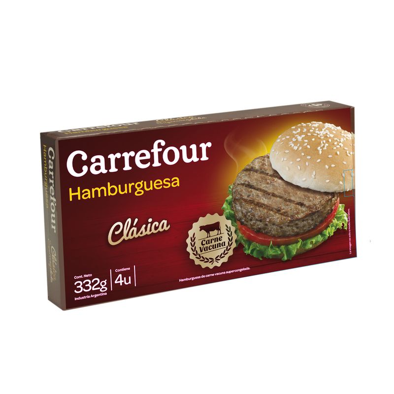 Hamburguesa Carrefour Clásica 4 U Carrefour 0061