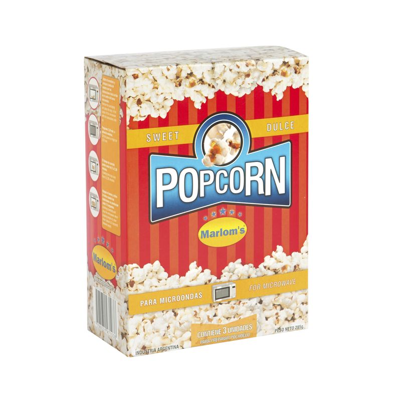 Pochoclo dulce Popcorn para microondas 285 g. Carrefour