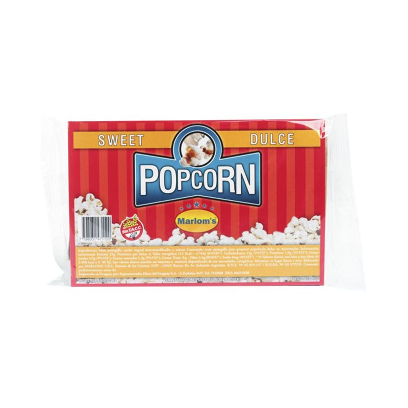 Pochoclo dulce Popcorn para microondas 95 g. Carrefour