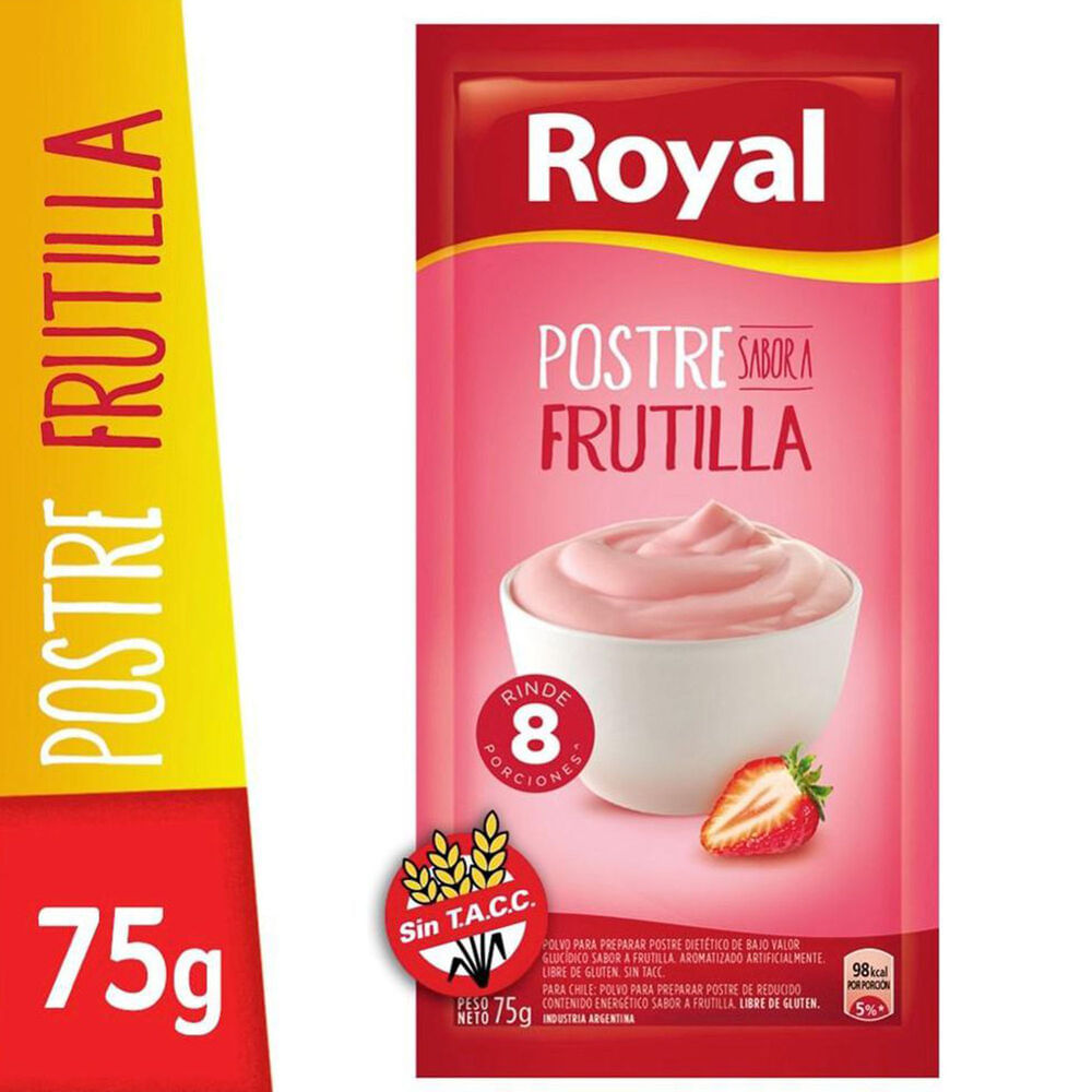 Postre En Polvo Royal Frutilla 75 G Carrefour