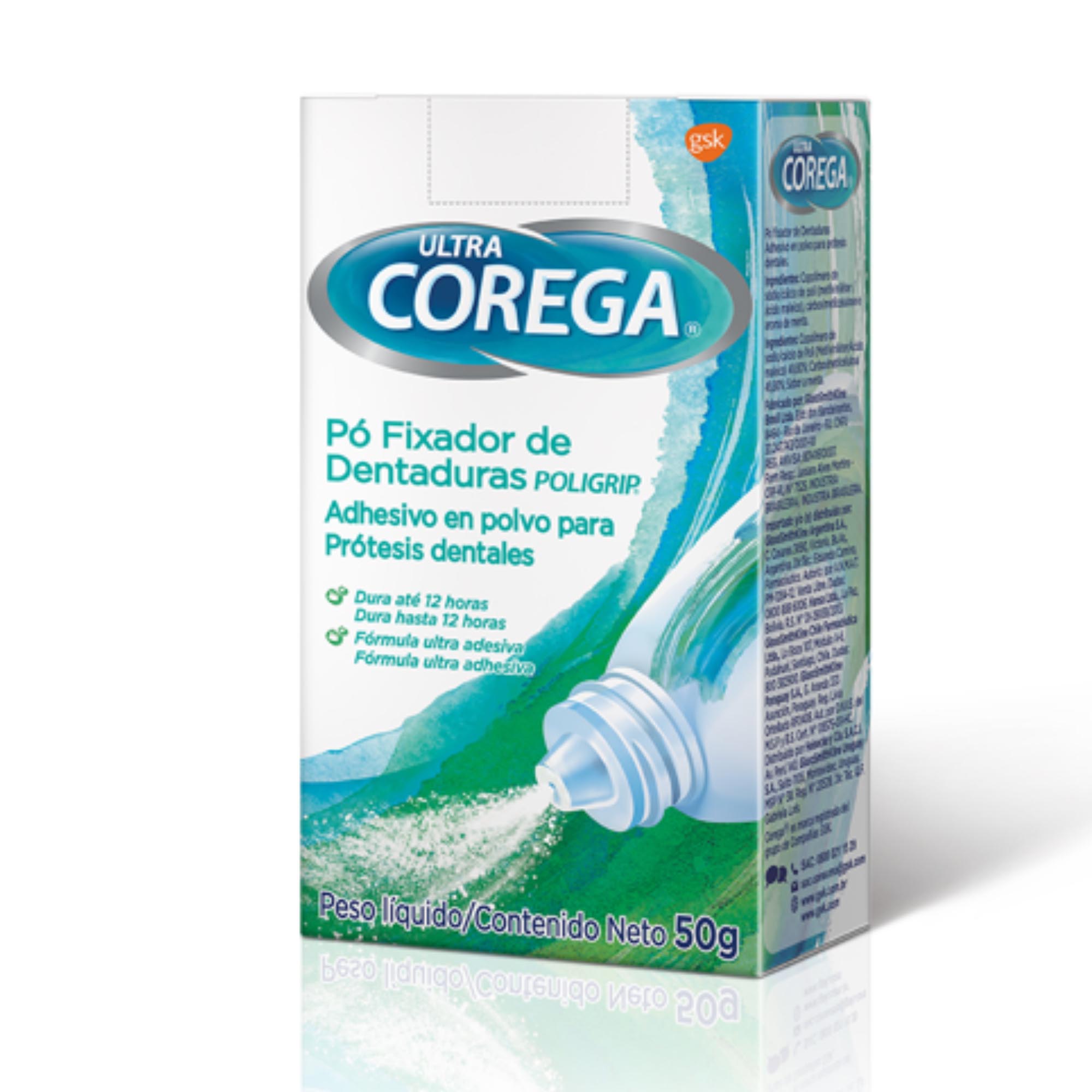 Adhesivo Dental Corega En Polvo Super Sin Sabor 50 G Carrefour