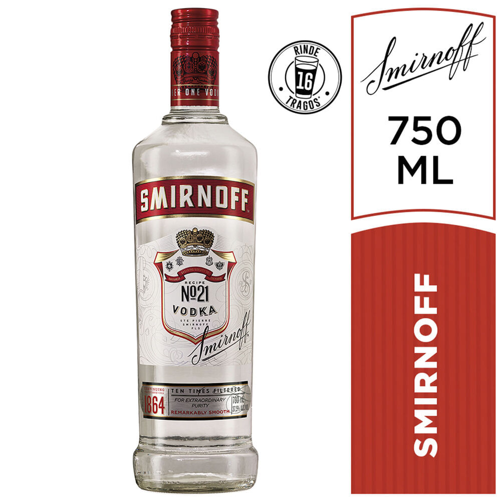 Vodka Smirnoff 700 cc. -