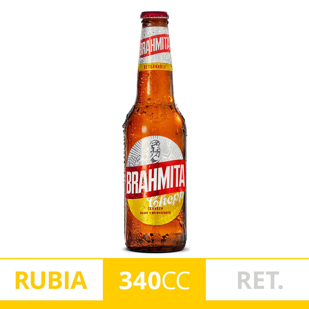 Cerveza rubia Brahma 340 cc. -