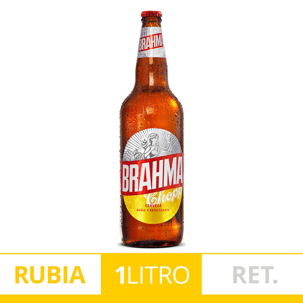 asqueroso Vago amor Cerveza rubia Brahma 1 l. - Carrefour