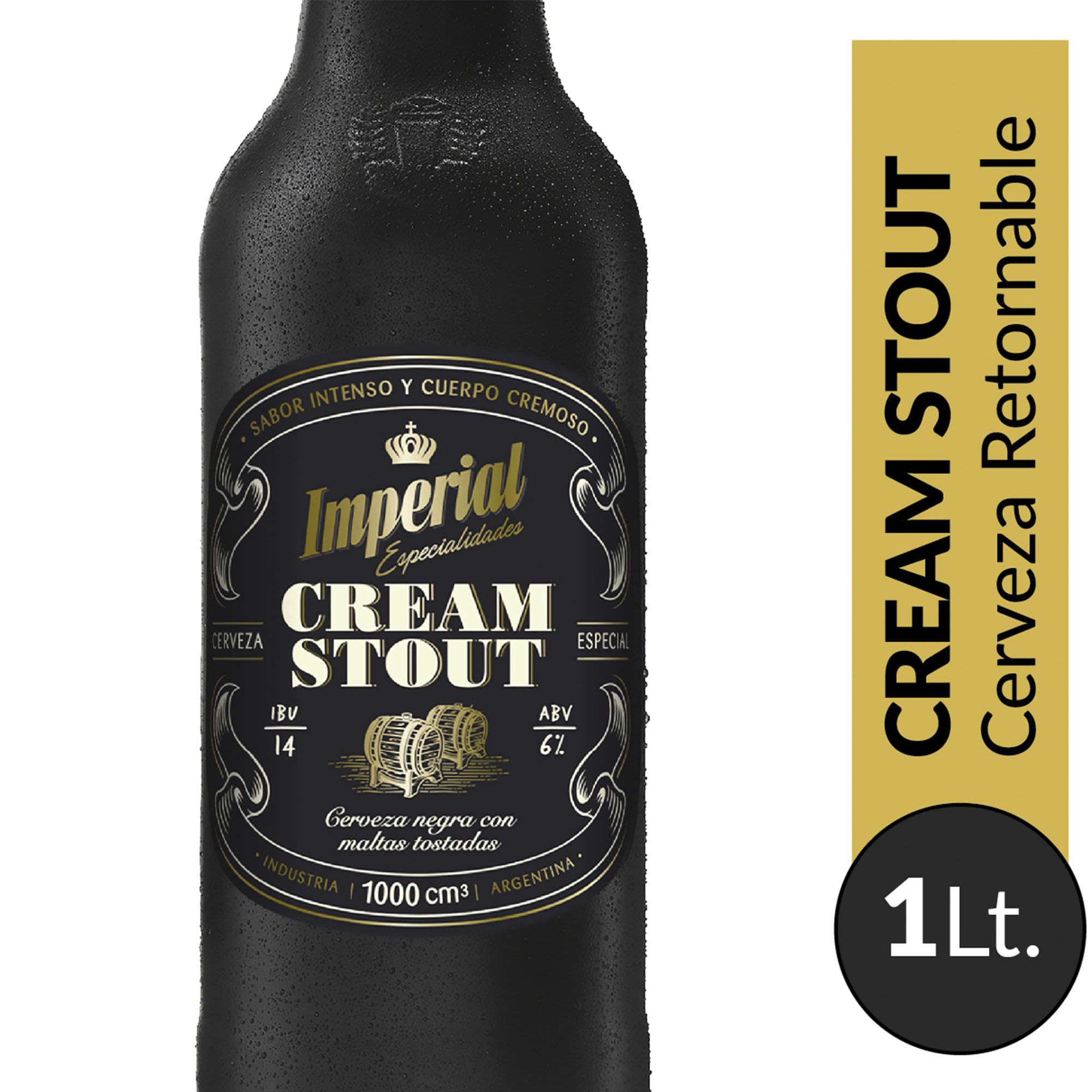 Cerveza Negra Cream Stout Imperial 1 L Carrefour