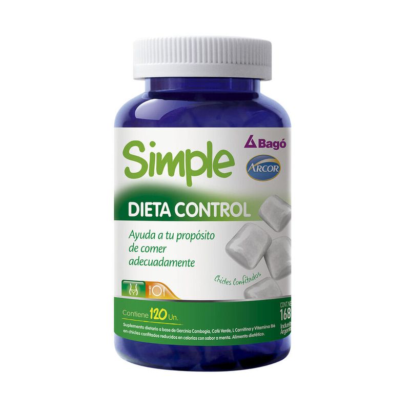 Chicles confitados Simple Arcor dieta control 120 u. - Carrefour