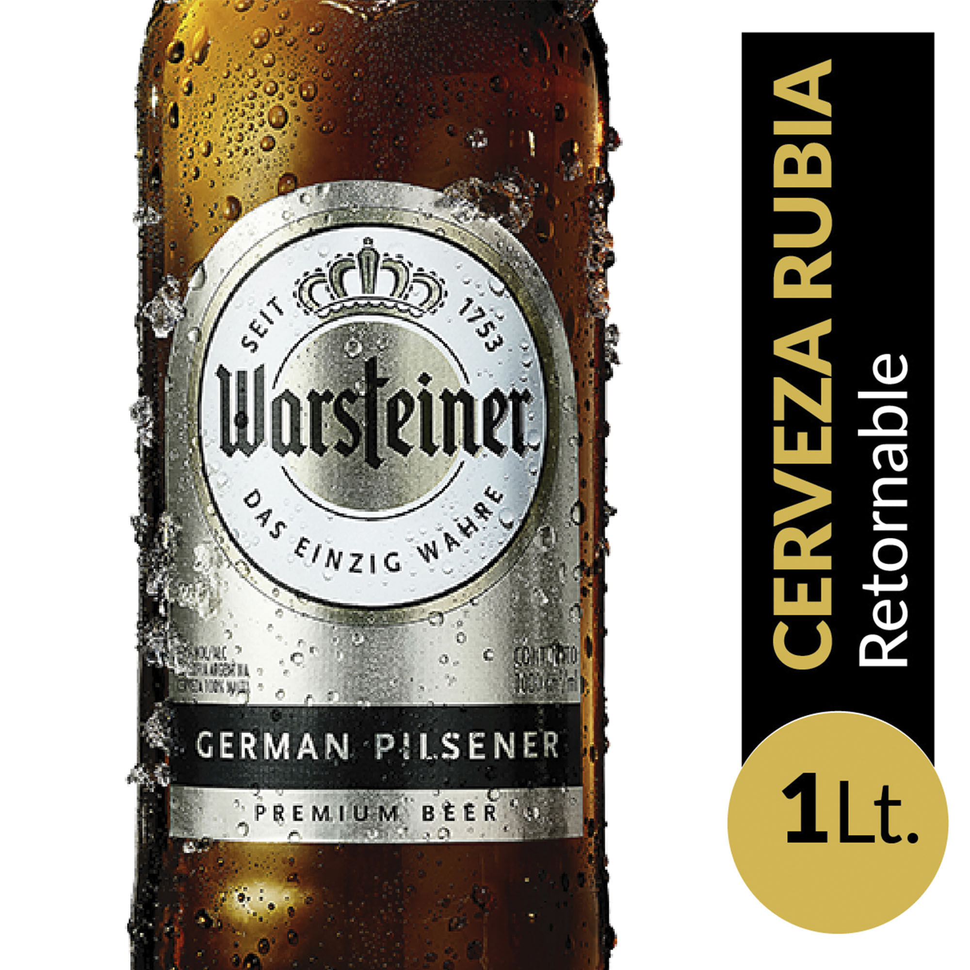 Cerveza rubia Warsteiner 1 l. - Carrefour
