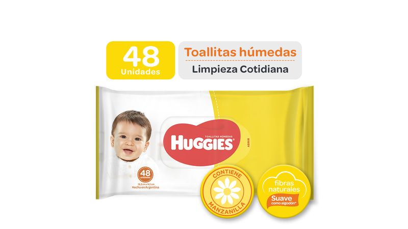Toallas húmedas Huggies Clásico y Cotidiano x 48 Un. - Farmacity