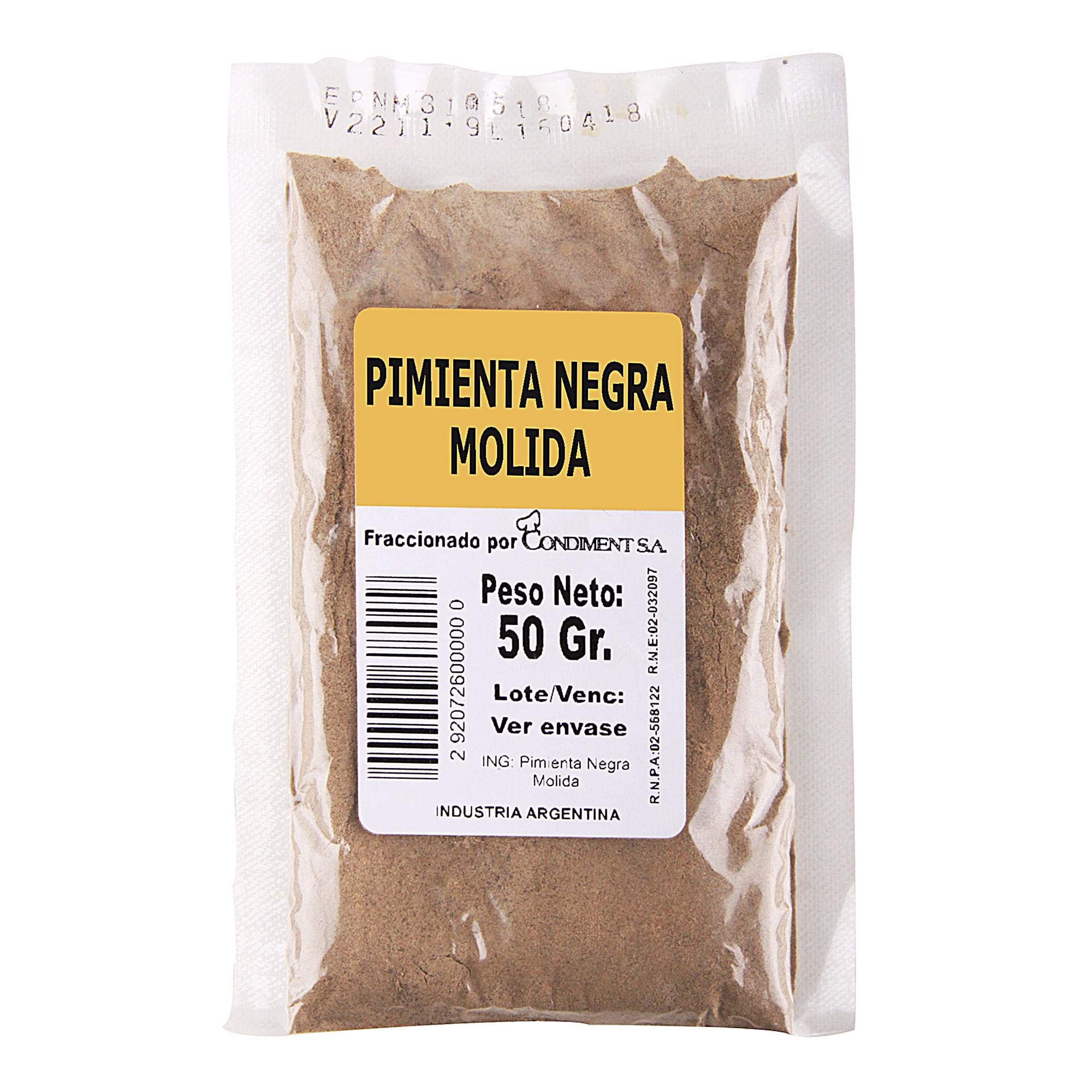 Pimienta negra en grano 50 g. - Carrefour