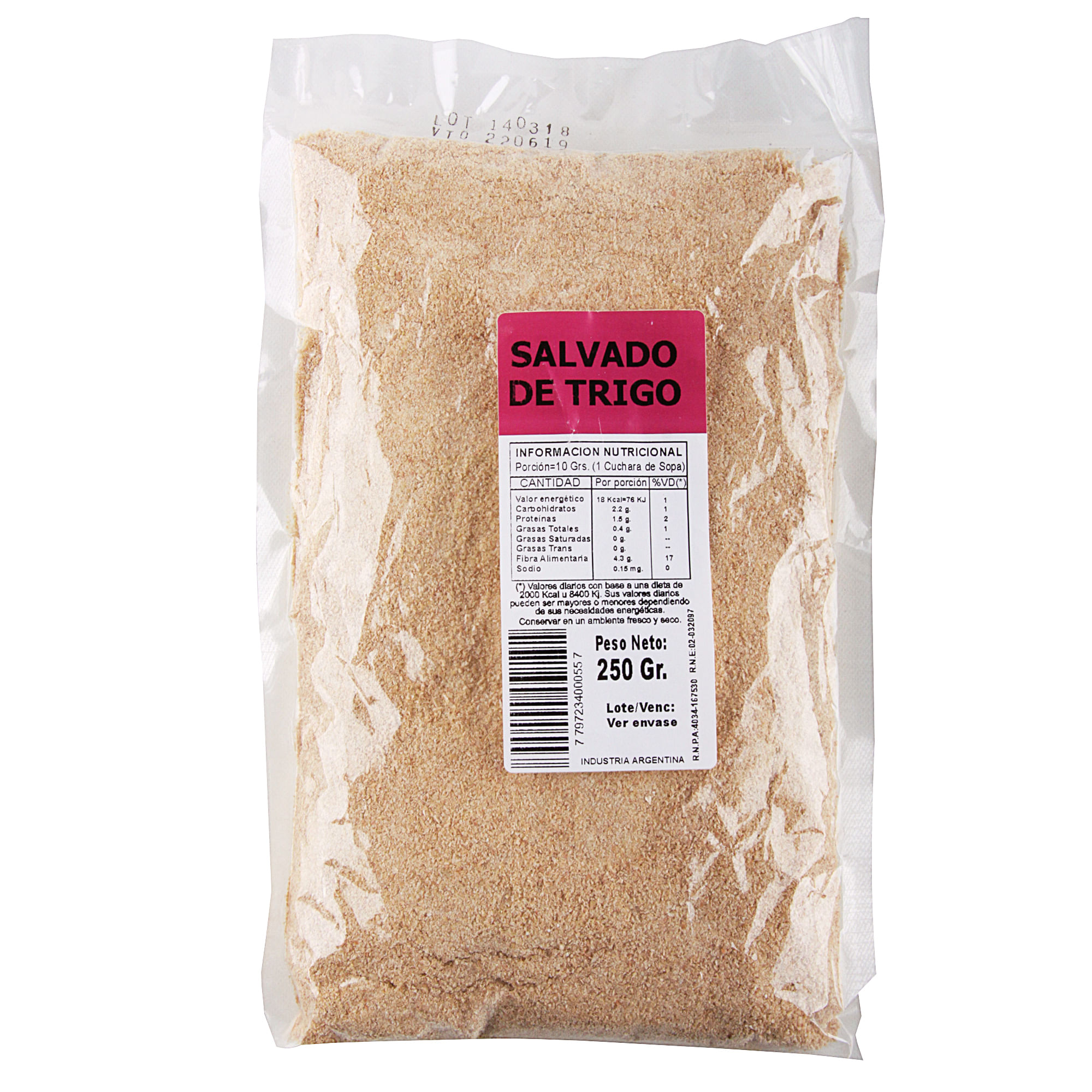 Salvado de trigo 250 g. - Carrefour