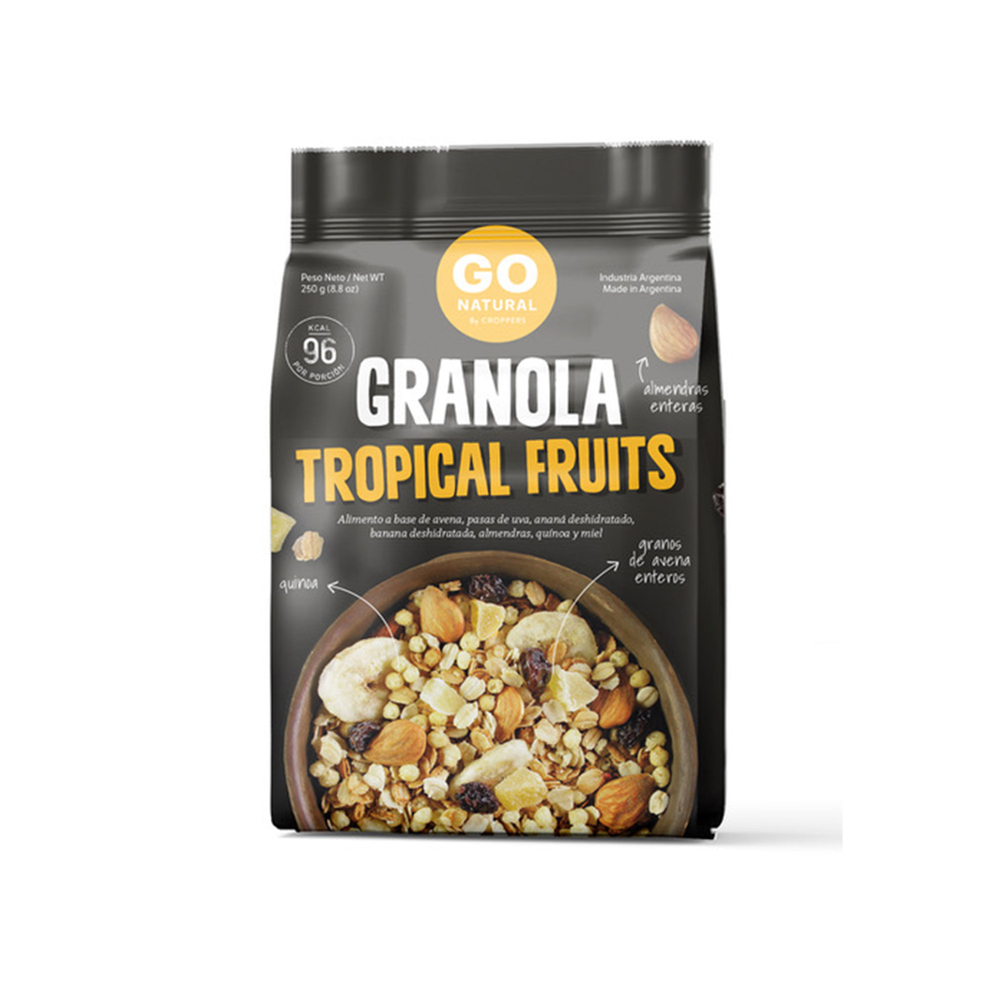 Granola tropical fruits Go Natural bolsa 250 g. Carrefour