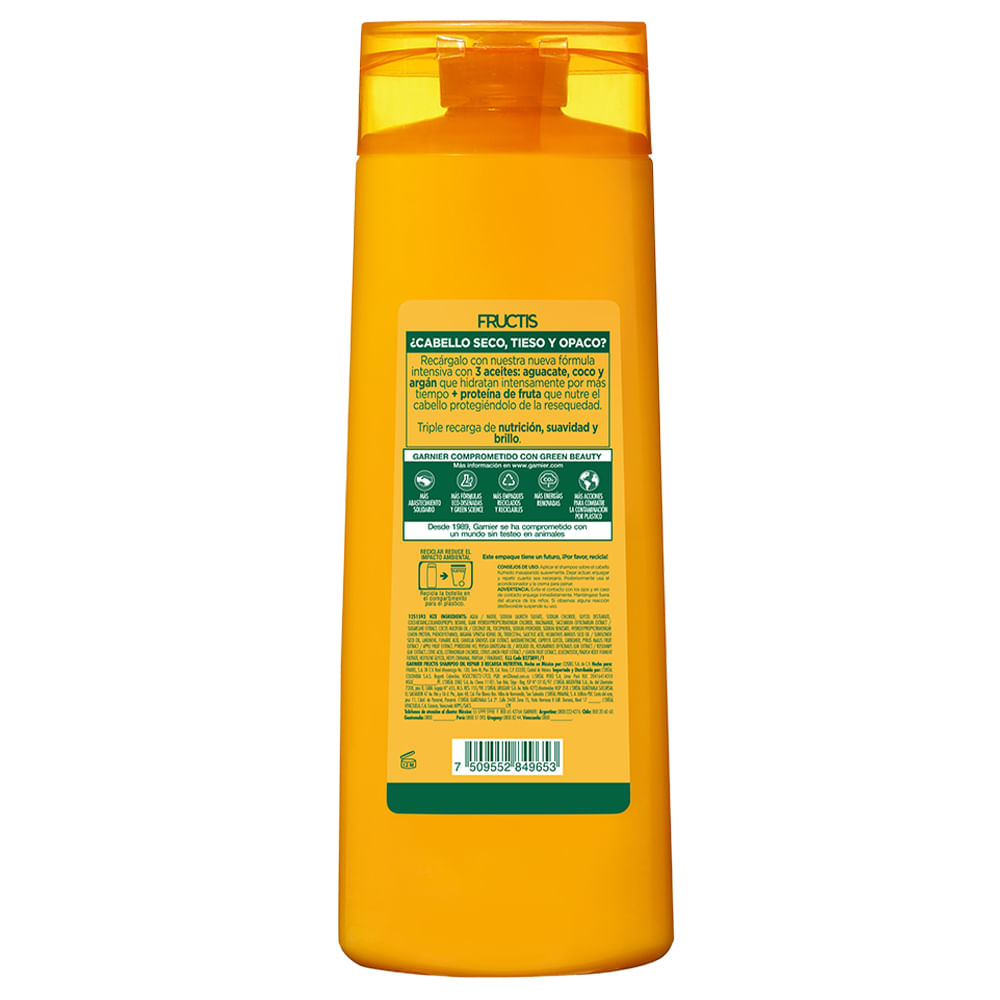 Shampoo Garnier recarga nutritiva fructis 350 cc. Carrefour