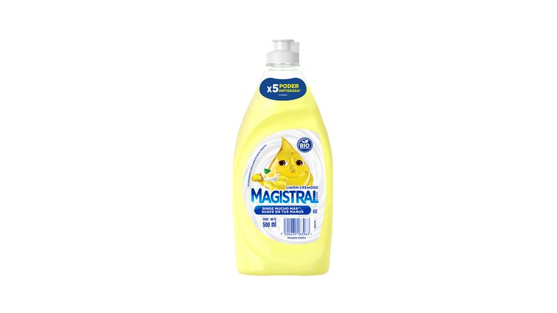 Detergente Magistral limón cremoso bio botella 500 cc. - Carrefour