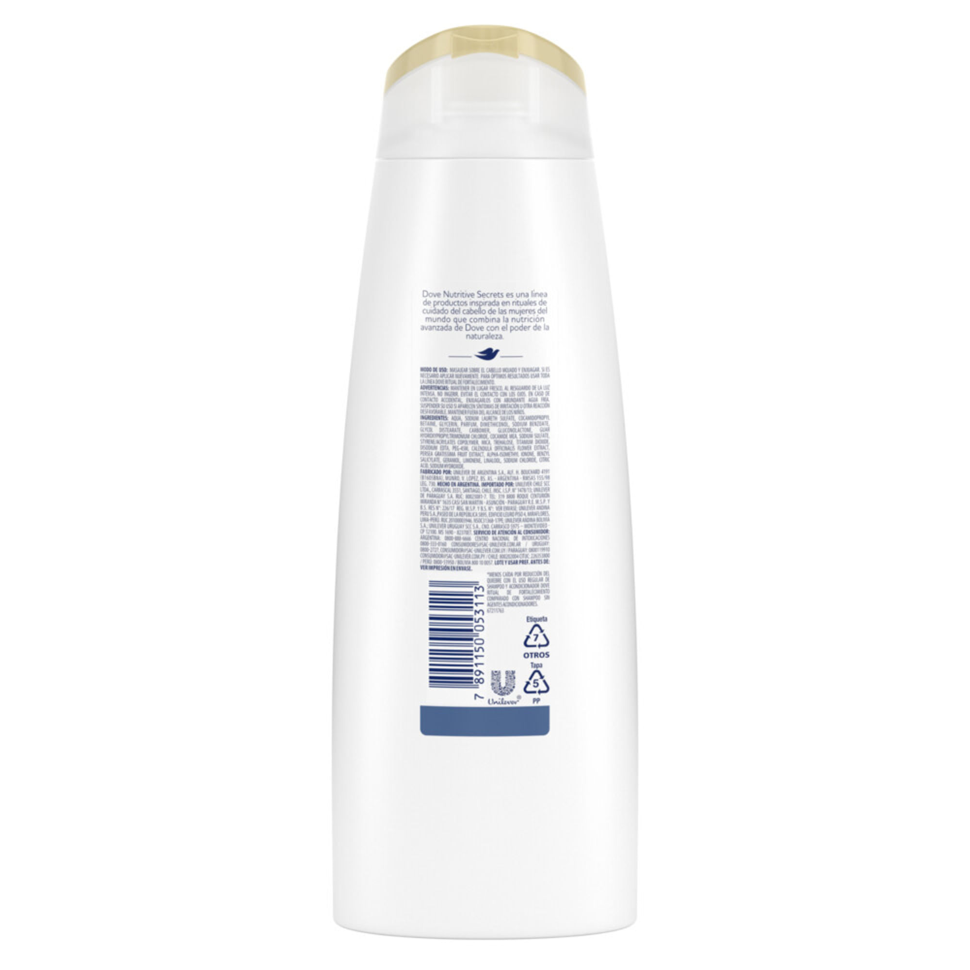 Shampoo Dove ritual de fortalecimiento palta 400 ml. Carrefour