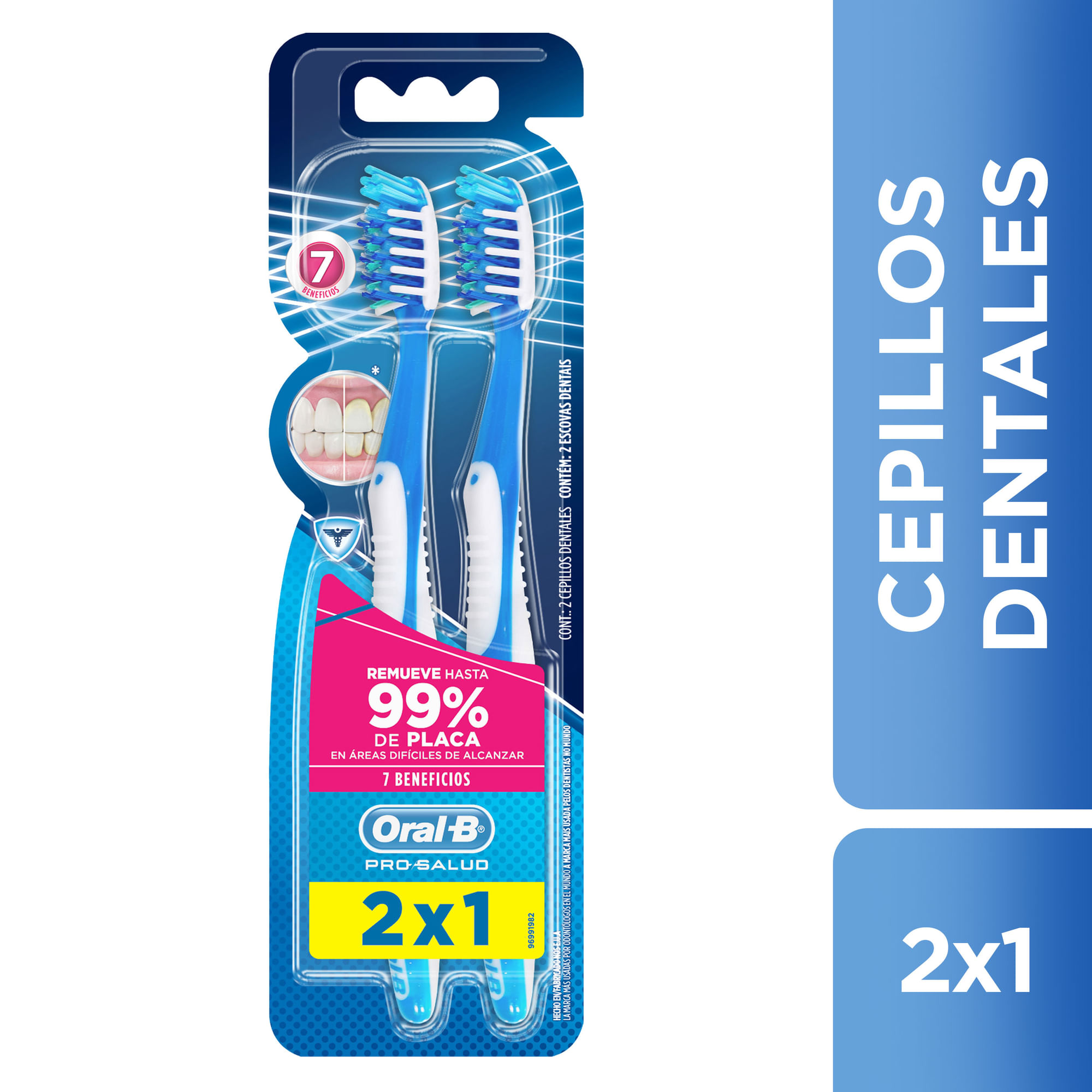 Cepillo Dental Oral-B Pro-Salud 7 Beneficios 2 U. - Carrefour