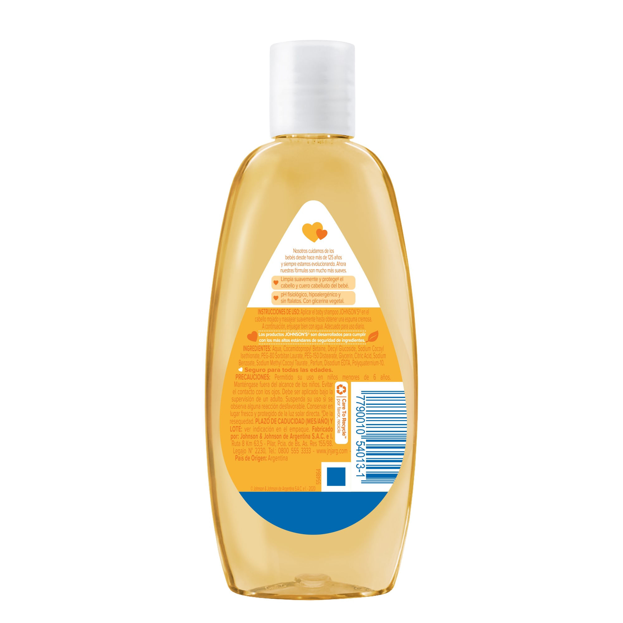Shampoo original Johnsons Baby 200 cc. Carrefour