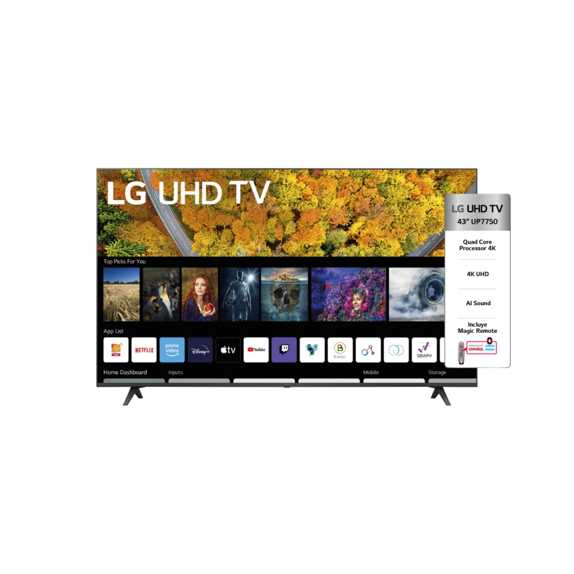 Pantalla LG 65 Pulgadas LED 4K Smart TV + Magic Remote a precio de socio