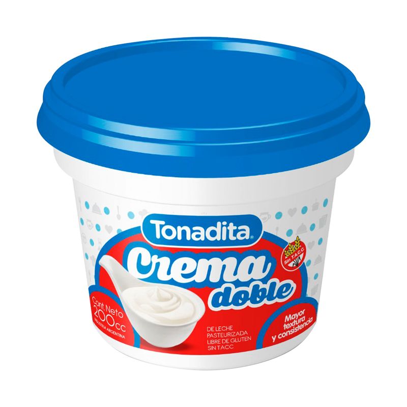 Crema de leche doble Tonadita pote 200 cc. Carrefour