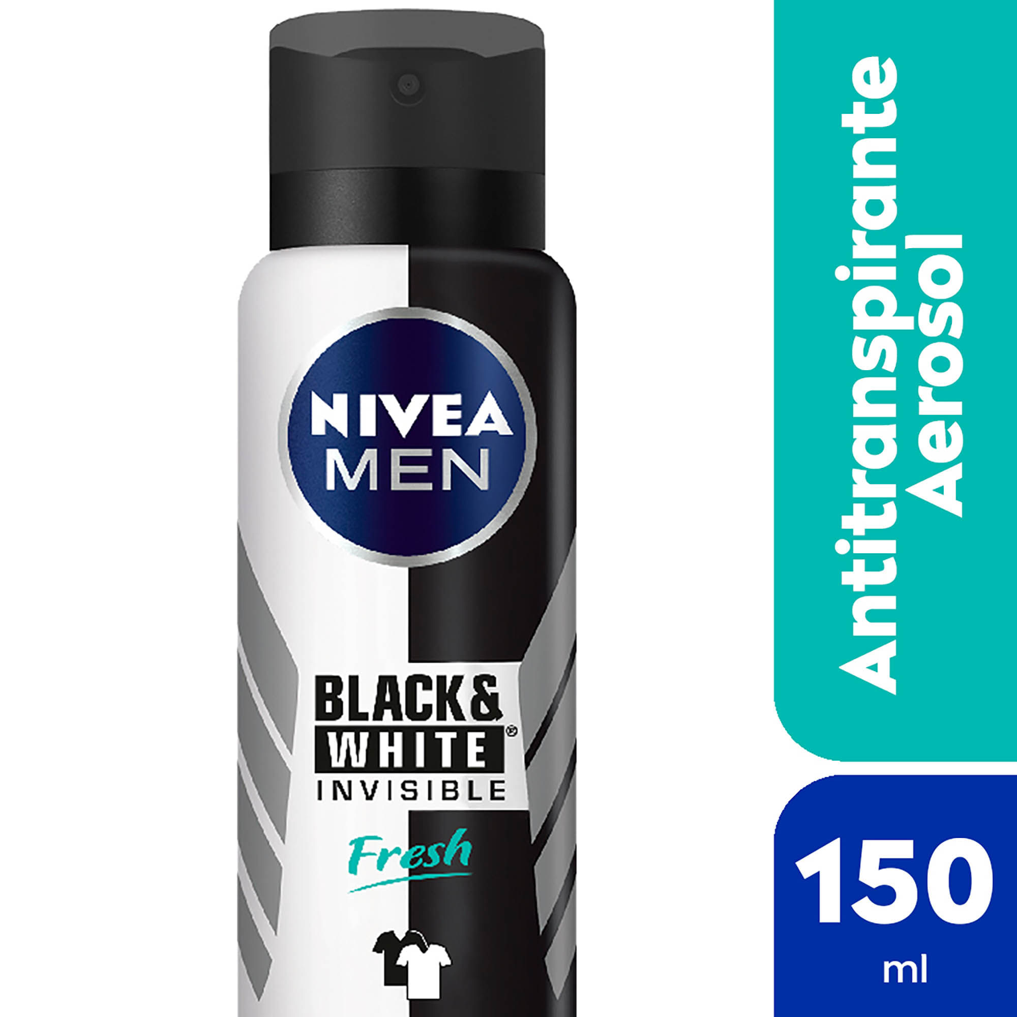 Desodorante Antitranspirante Nivea Men Invisible Black & White Fresh ...