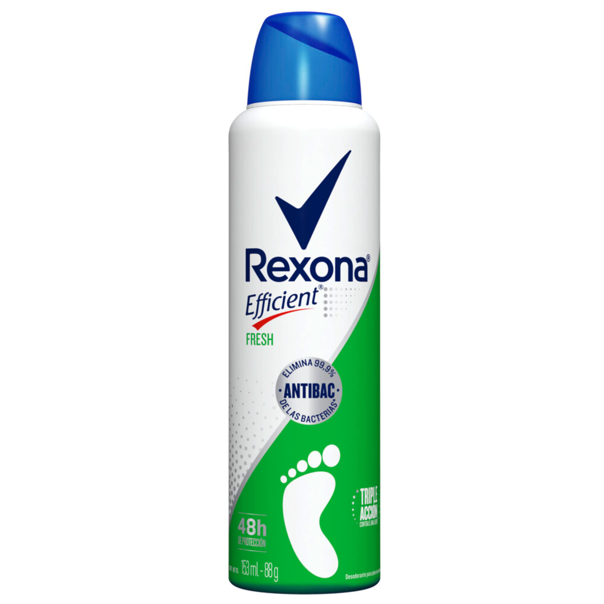 REXONA EFFICIENT Desodorante para pies en aerosol 153 ml