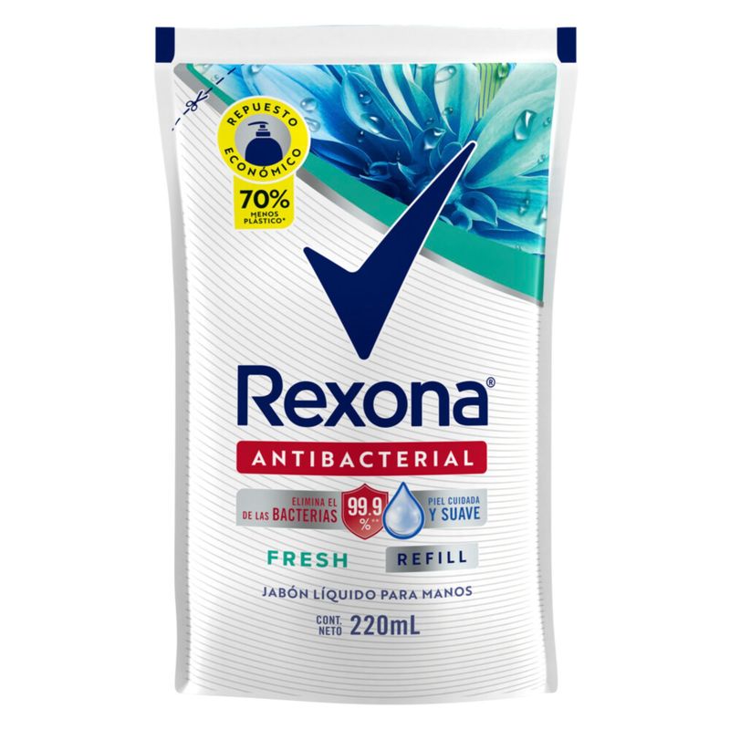 Jabón Líquido Rexona Antibacterial Fresh Dp 220 Cc Carrefour 6981