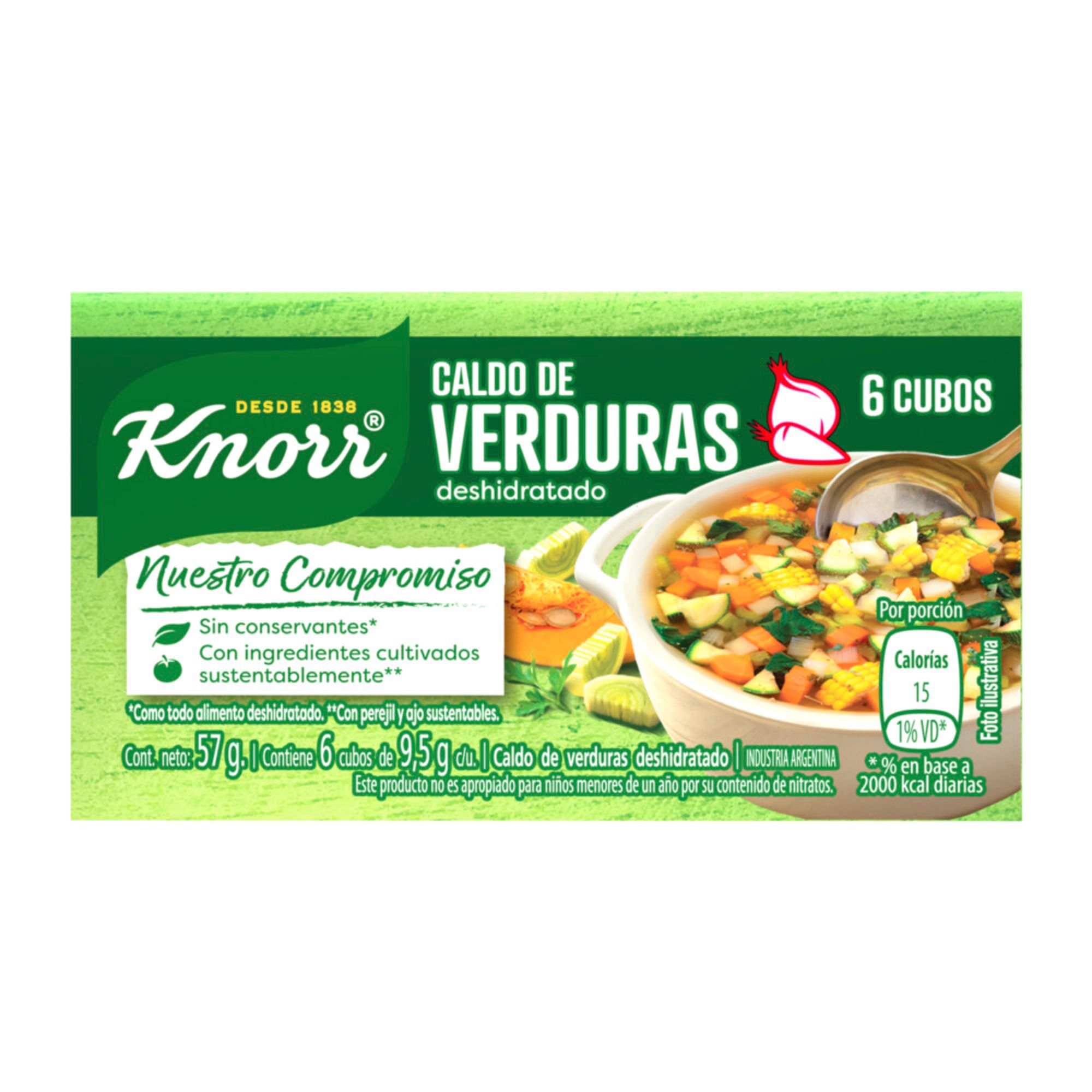 Caldo Knorr en cubos de verduras x 6 uni - Carrefour