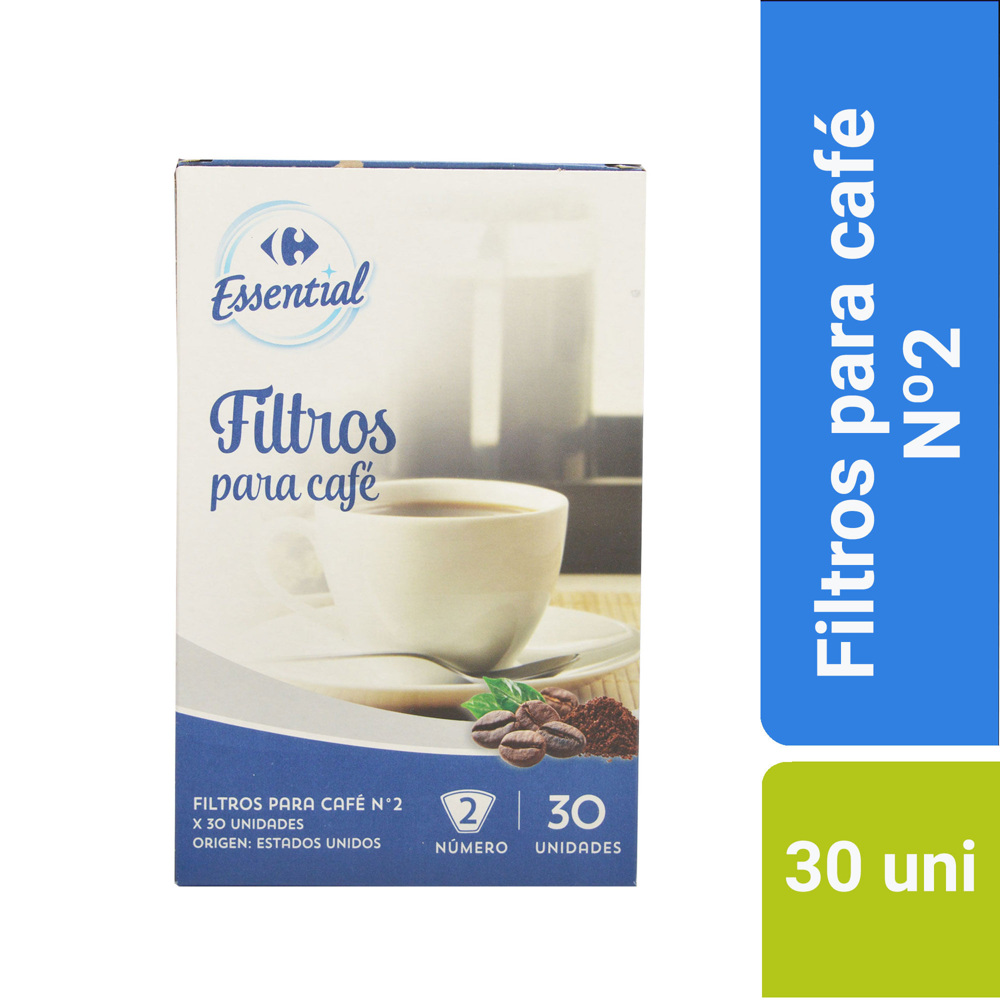 Filtros Cafe Papel Domestic Numero 2 Pack X 30