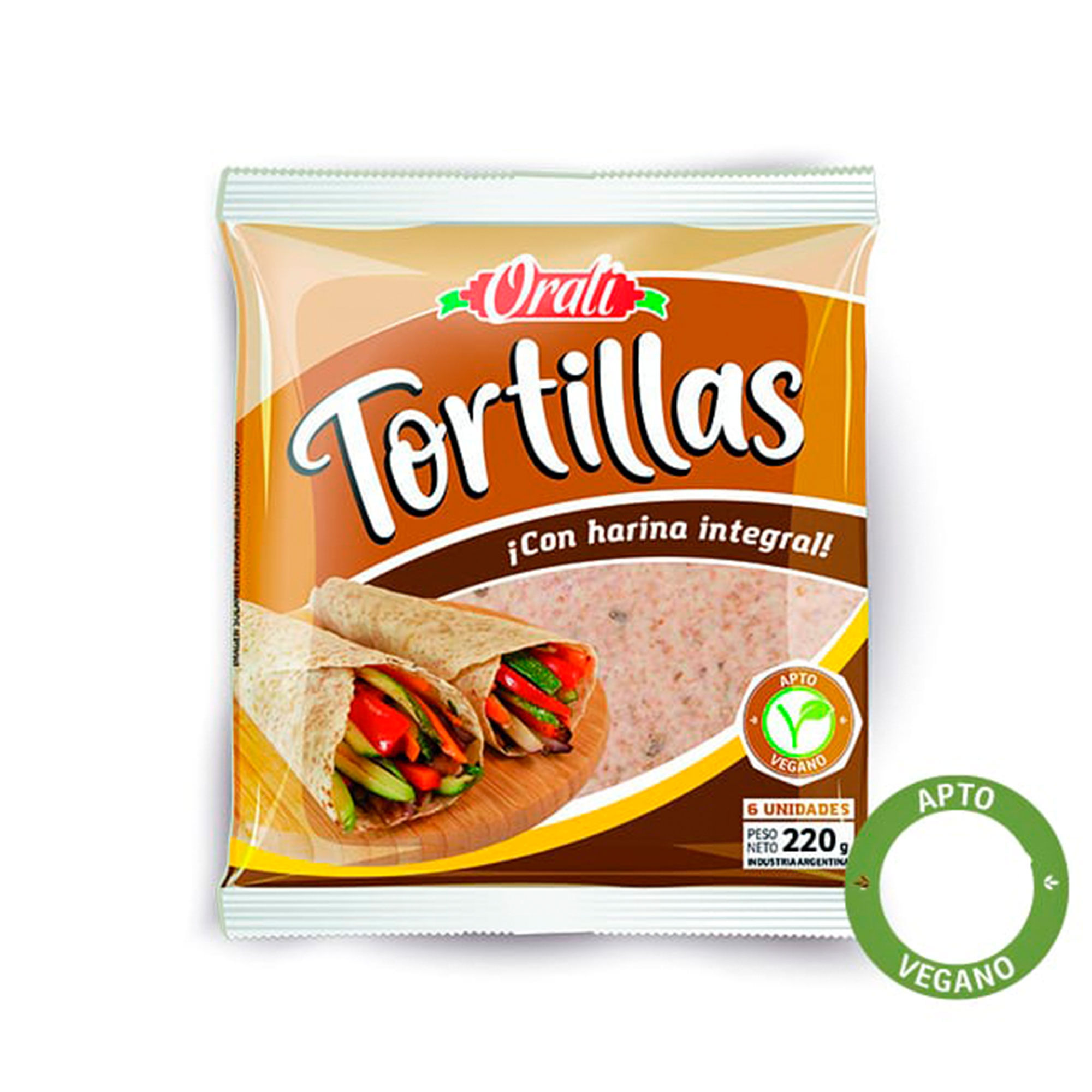 Tortillas veganas Orali integrales x 6 uni Carrefour