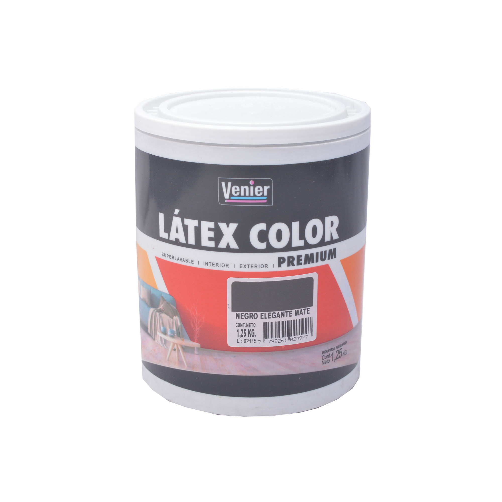 Latex color Venier negro elegante 1,25 kg