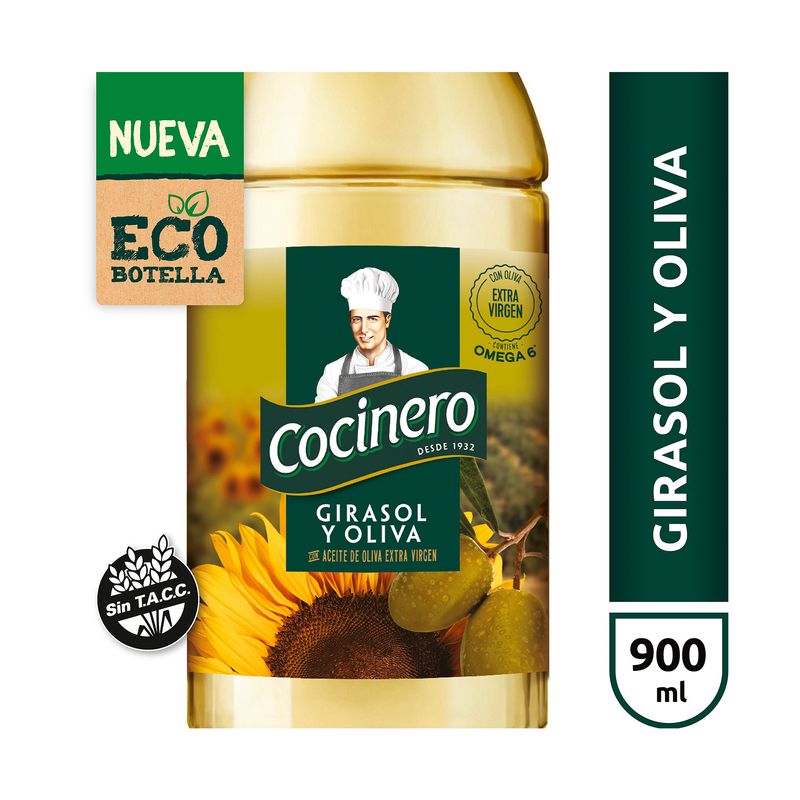 Aceite Mezcla Cocinero Girasol Oliva Pet 900 Ml. - Carrefour