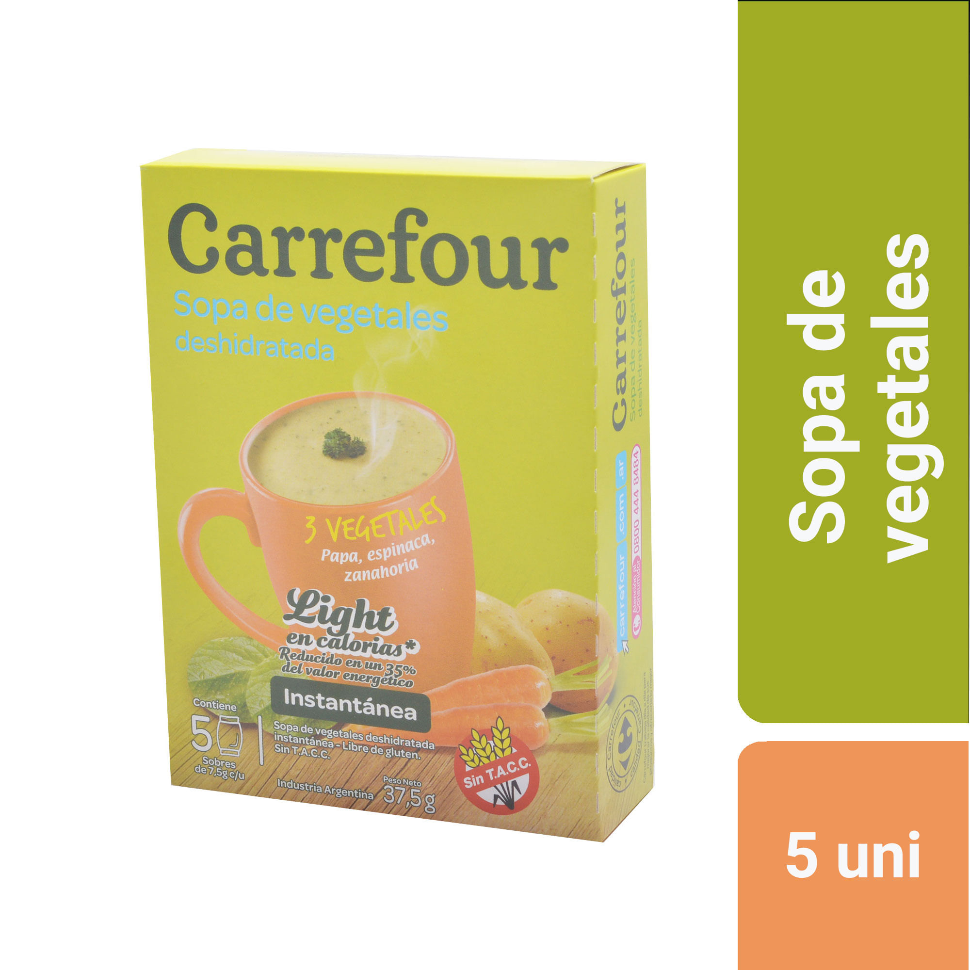 Sopa Light De Vegetales Carrefour Caja X 5 Uni Carrefour