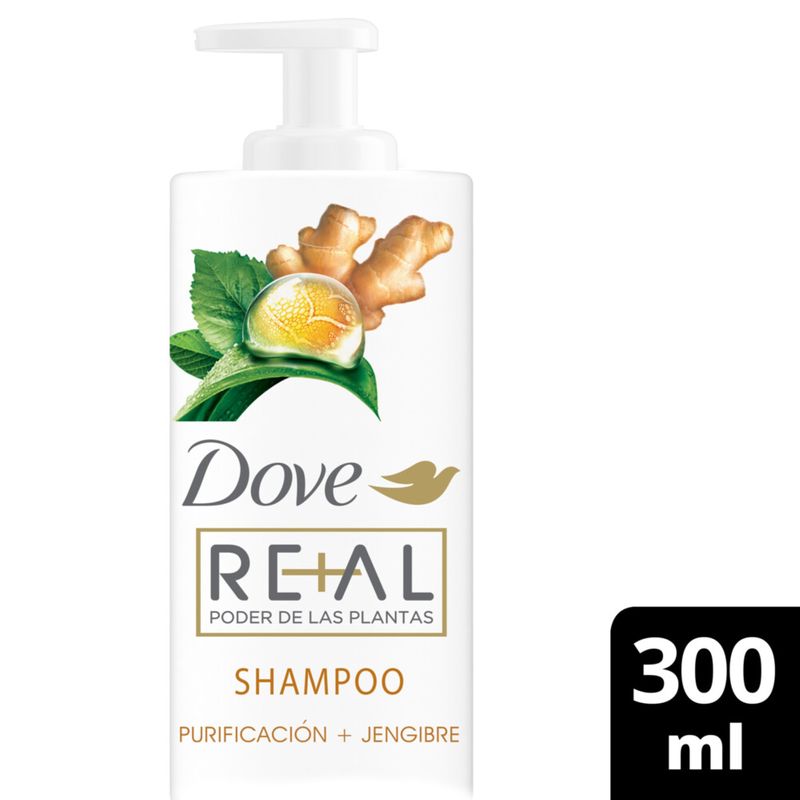 Shampoo Dove purificación+jengibre 300 cc. Carrefour