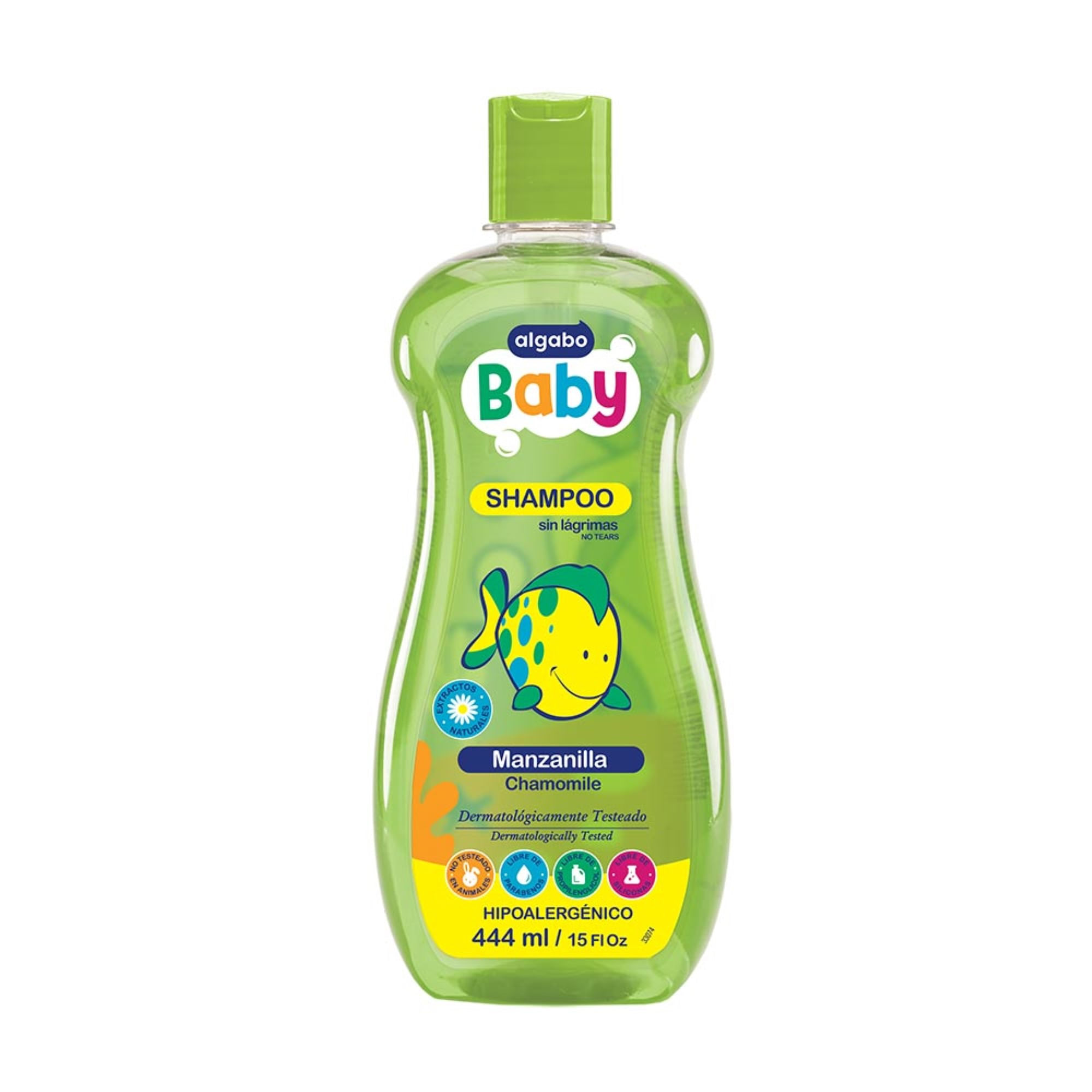Shampoo Algabo Baby manzanilla 444 cc. Carrefour