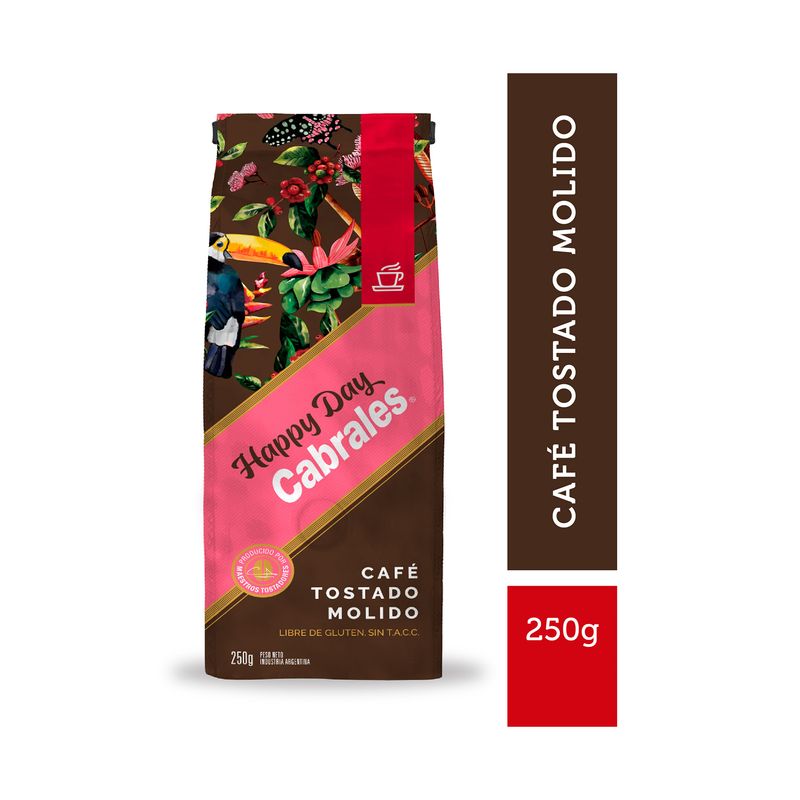 Café molido Cabrales tostado happy day 250 g. Carrefour