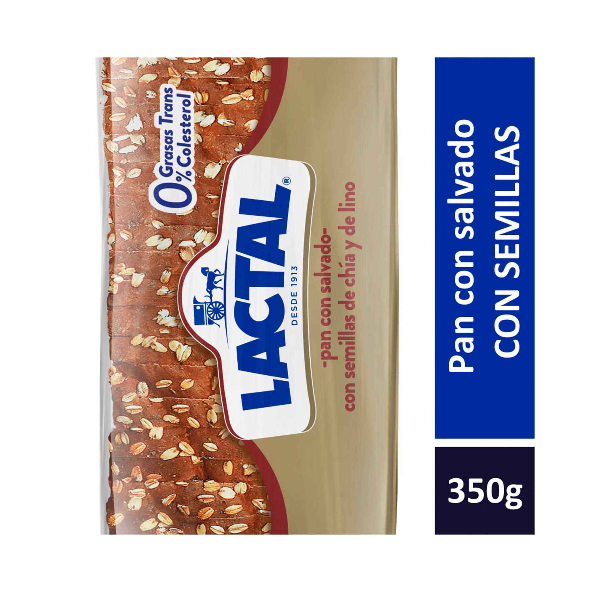 Pan Lactal Salvado Y Semillas 350 G. - Carrefour