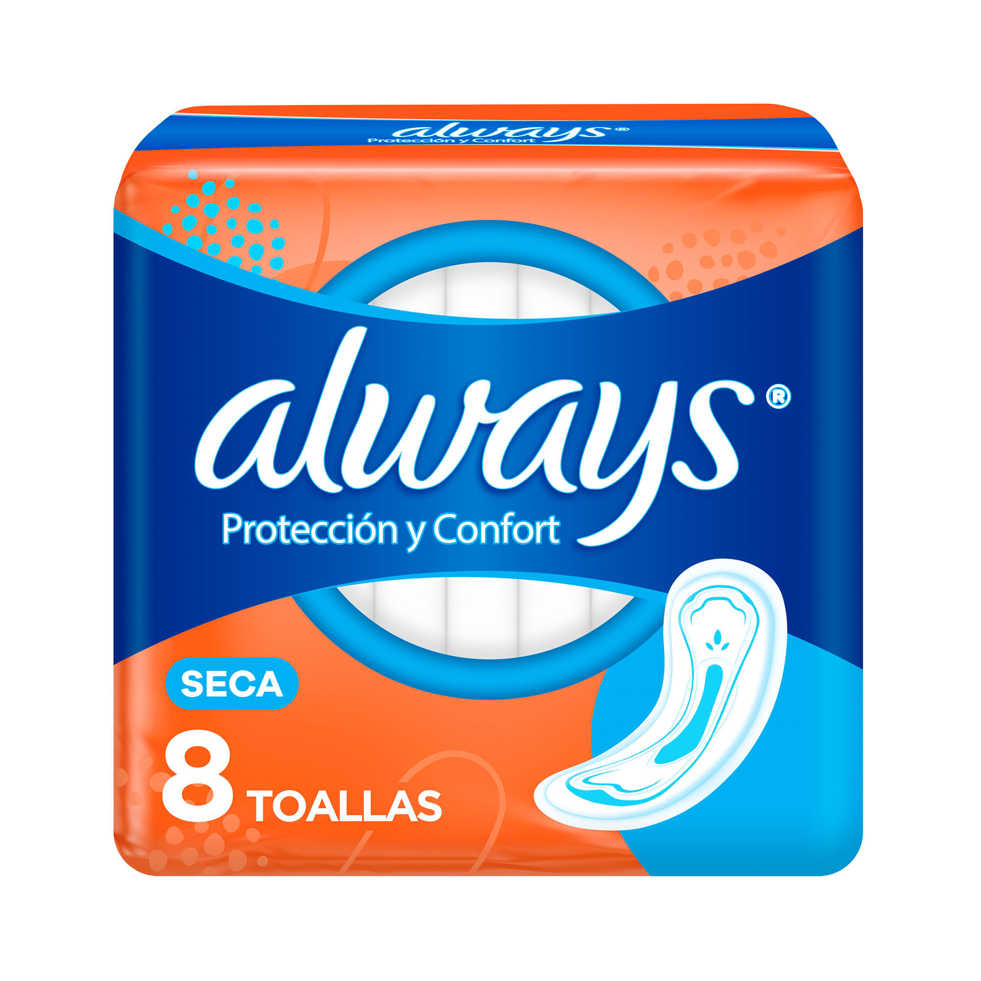 Toalla femenina Always seca protección y confort x 8 uni Carrefour