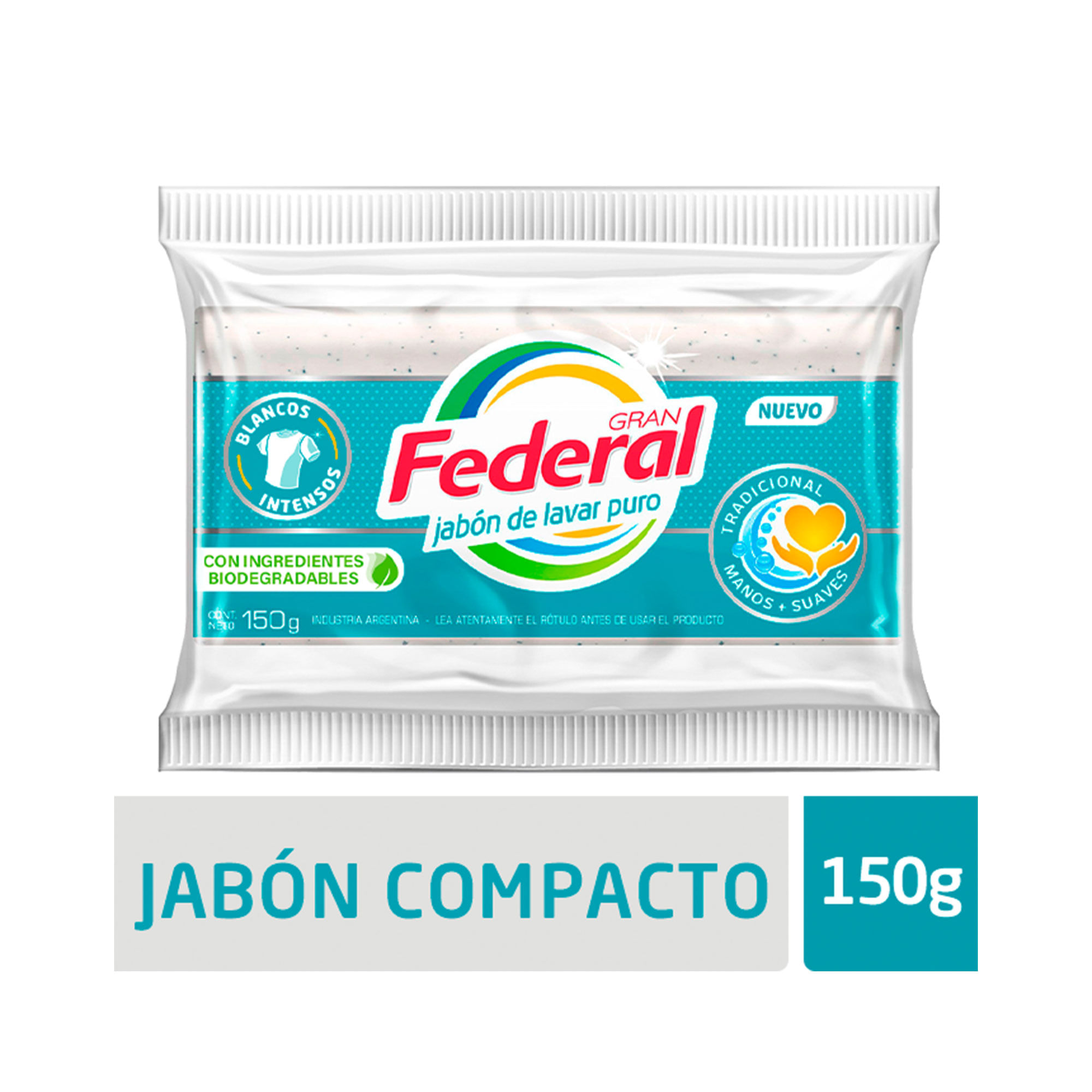 Jabón En Pan Gran Federal Blanqueador 150 G Carrefour 3558