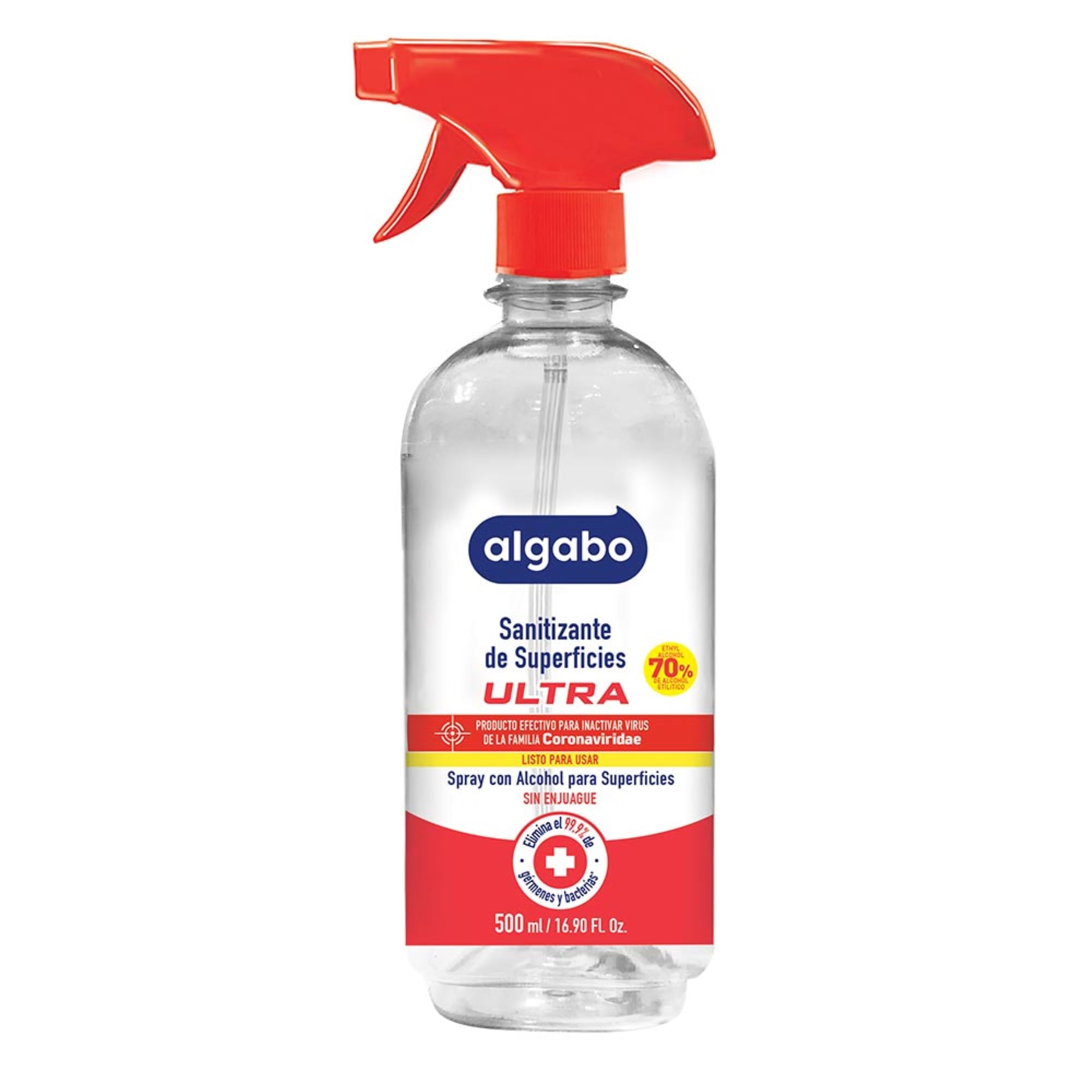 Alcohol Algabo spray ultra 70 x 450 cc. Carrefour