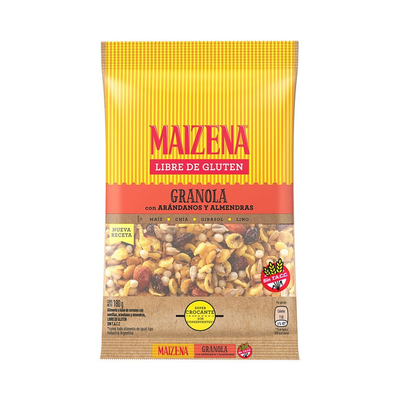 Granola Maizena sabor arándanos almendras 180 g. Carrefour