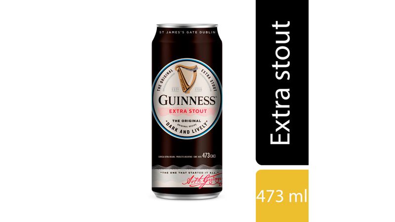 Cerveza Guinness Extra Stout 473 Ml - Jumbo