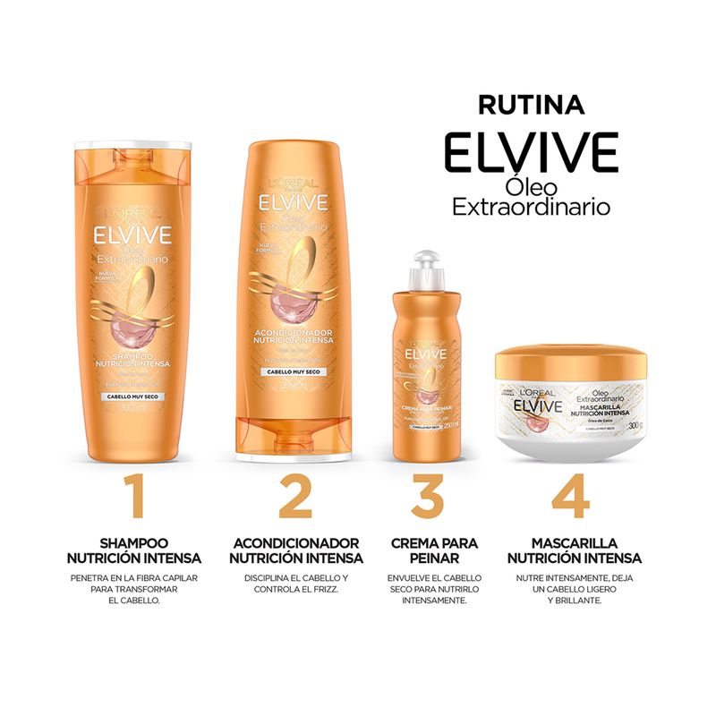 Shampoo Elvive óleo coco 200 cc. Carrefour