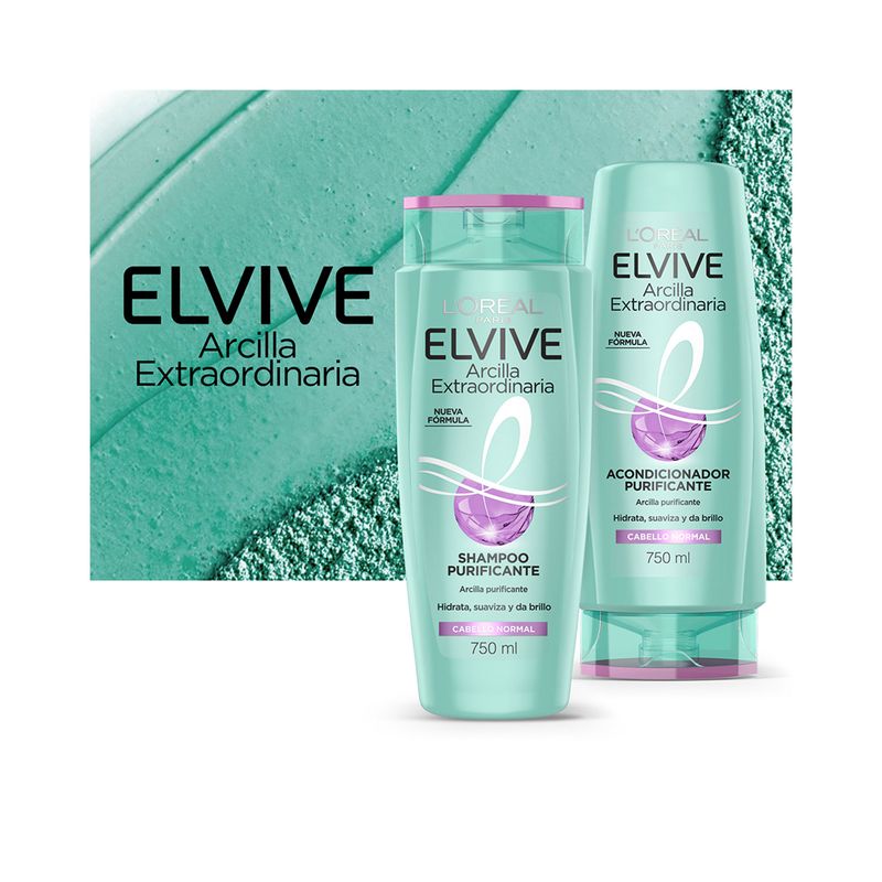 Shampoo Elvive arcilla purificante 750 cc. Carrefour